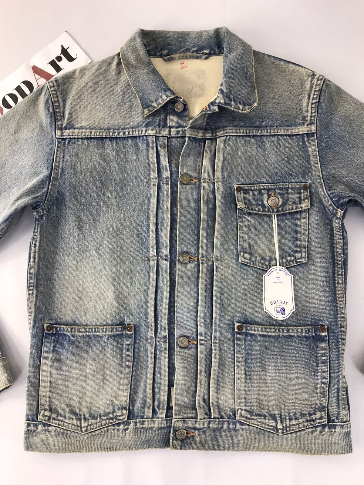 Japanese Brand Vintage Briam Means Jacket Jeans Selvedge Style Size US M / EU 48-50 / 2 - 3 Thumbnail