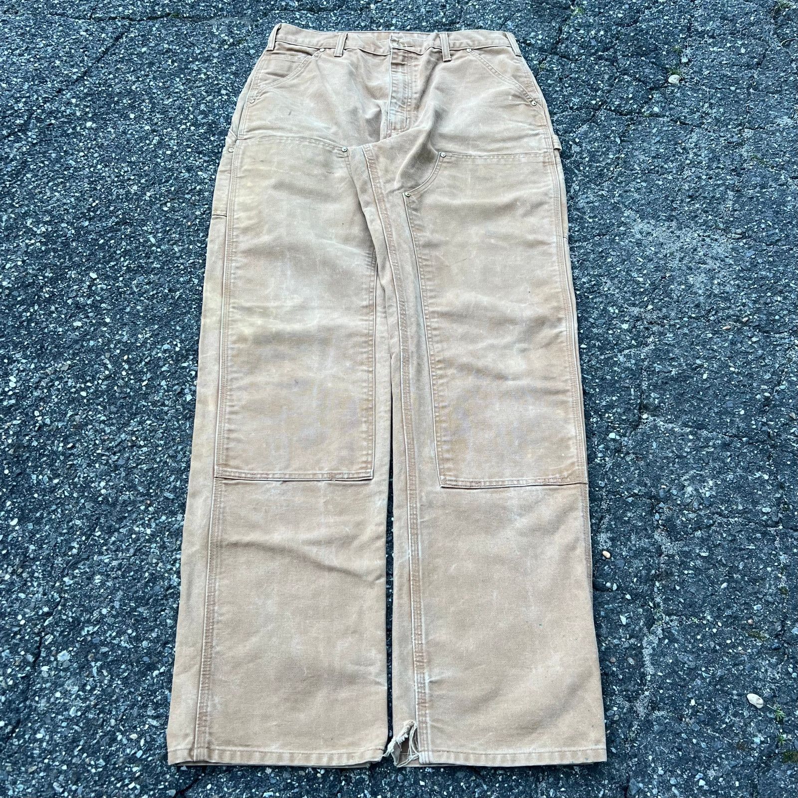 Carhartt × Vintage Vintage carhartt brown double knee work wear carpenter pants Size US 34 / EU 50 - 1 Thumbnail