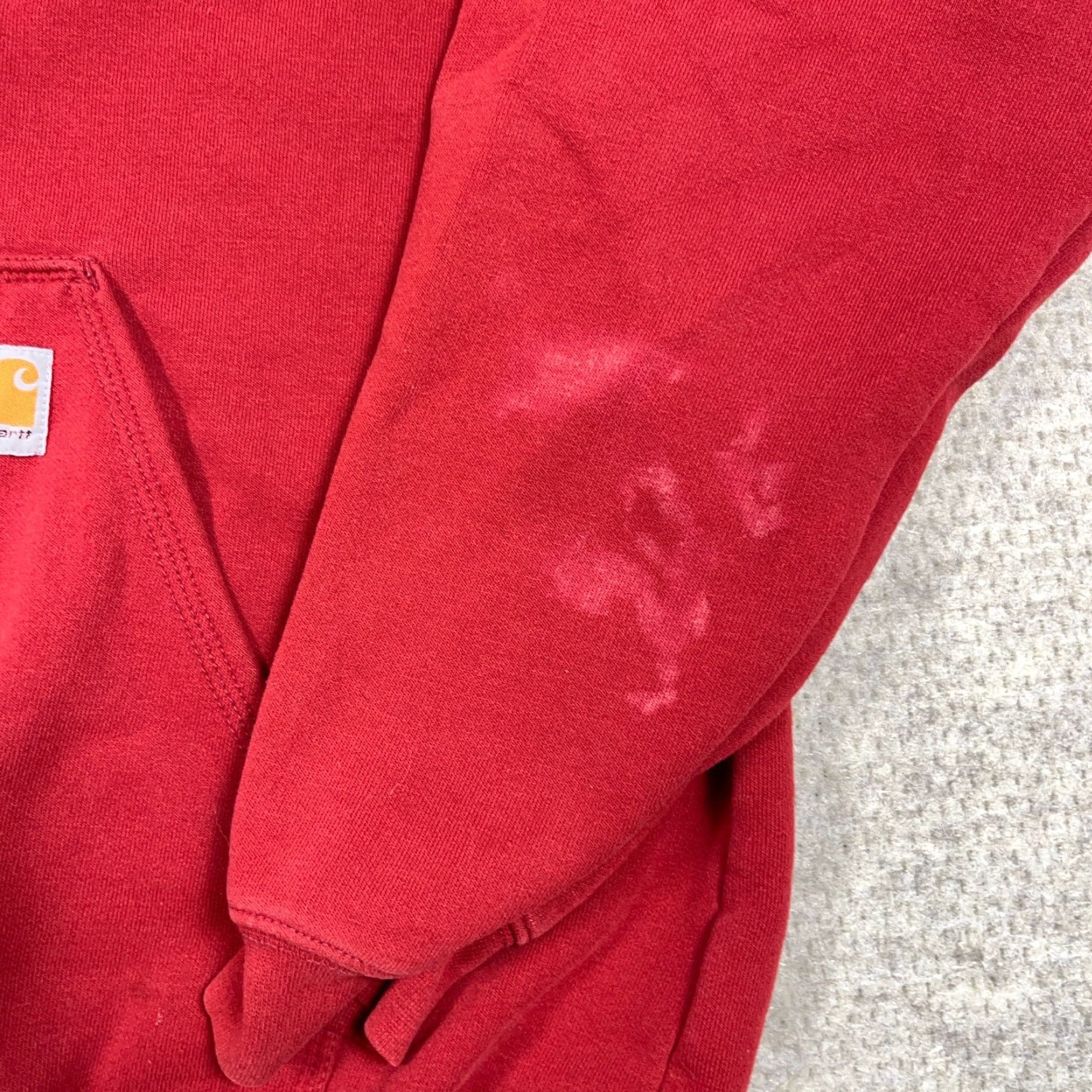 Carhartt Carhartt Hoodie Men XL Red Sweatshirt Original Fit Embroidered Grunge Worn Size US XL / EU 56 / 4 - 4 Thumbnail