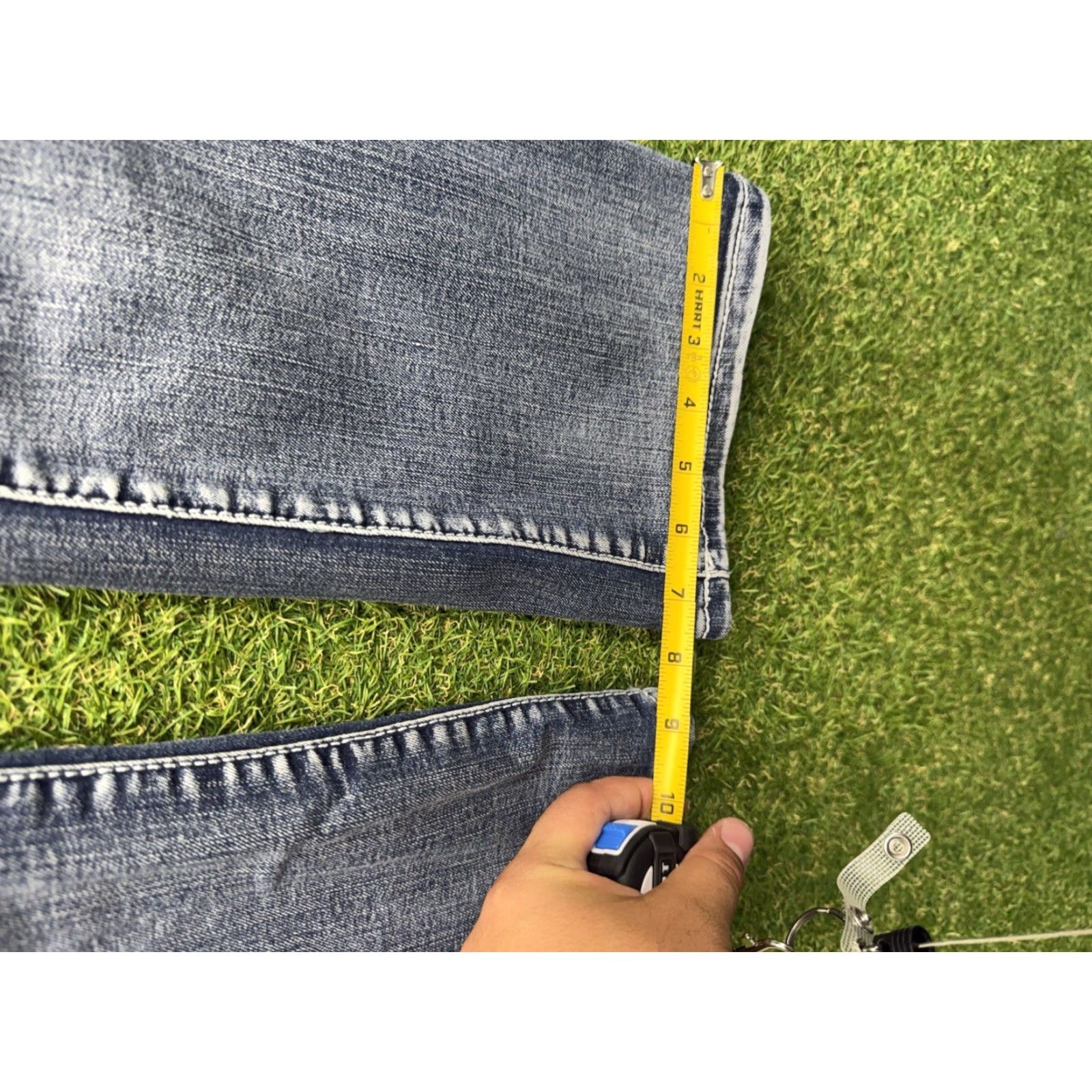 Vintage Earl Jean Womens Jeans Slim Boot 6 Medium Wash Flap Pockets Embroidered Size 28" / US 6 / IT 42 - 6 Thumbnail
