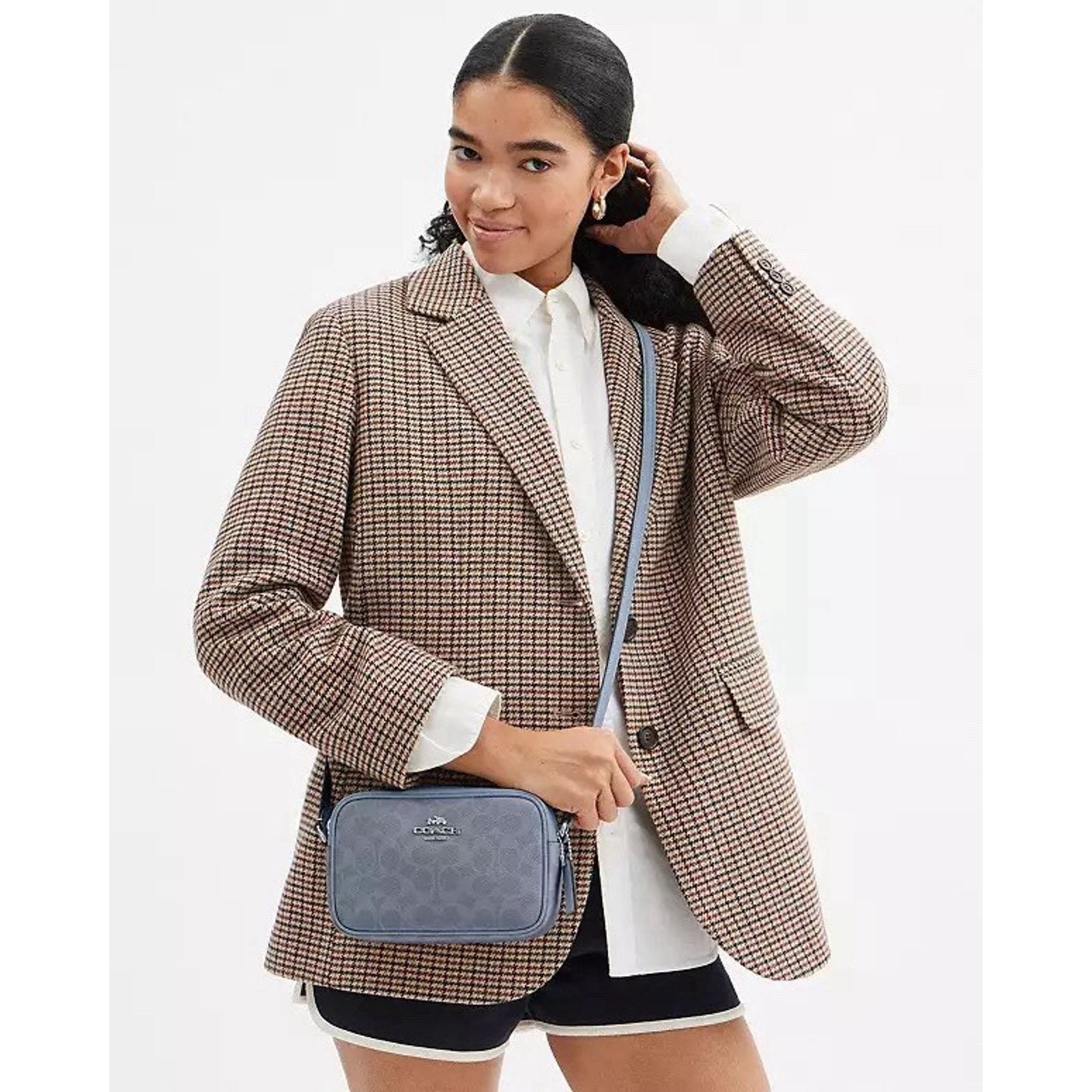 Coach NWT Coach Mini Jamie Camera Bag Silver/Chambray Cy752 Size ONE SIZE - 9 Thumbnail