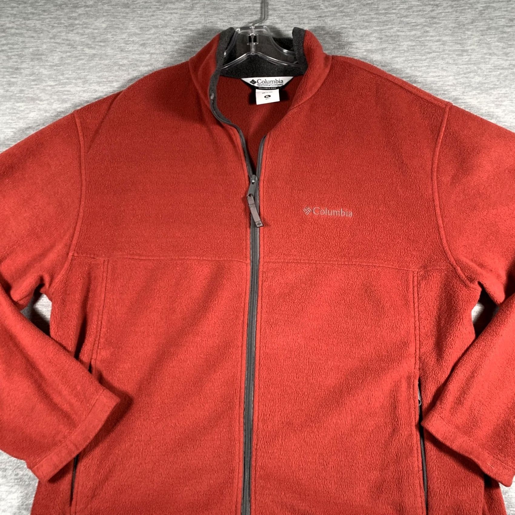 Vintage Columbia Fleece Jacket Mens XL Red Full Zip Stand Collar Pockets Outdoor WM6113 Size US XL / EU 56 / 4 - 2 Thumbnail