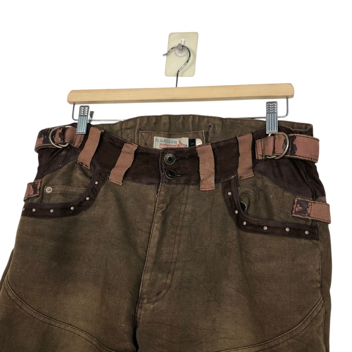 Japanese Brand 🔥CROPPED BIKER PUNK PANTS DISTRESSED IF SIX WAS NINE STYLE Size US 34 / EU 50 - 16 Thumbnail
