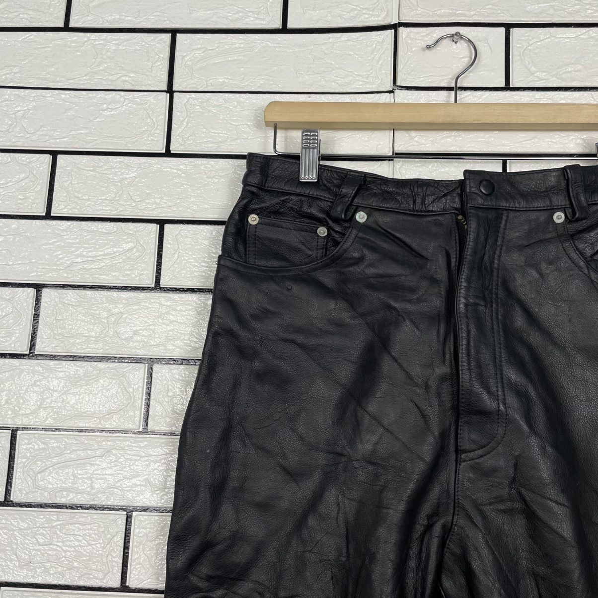 Japanese Brand Scare Teht Motorcycle Biker Leather Pant Size US 32 / EU 48 - 6 Thumbnail