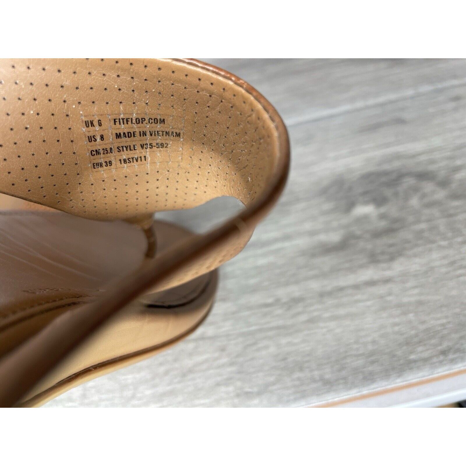 Other FITFLOP V35-592 Brown Leather Flip Flops Wedge Sandals Wome Size US 8 / IT 38 - 7 Thumbnail