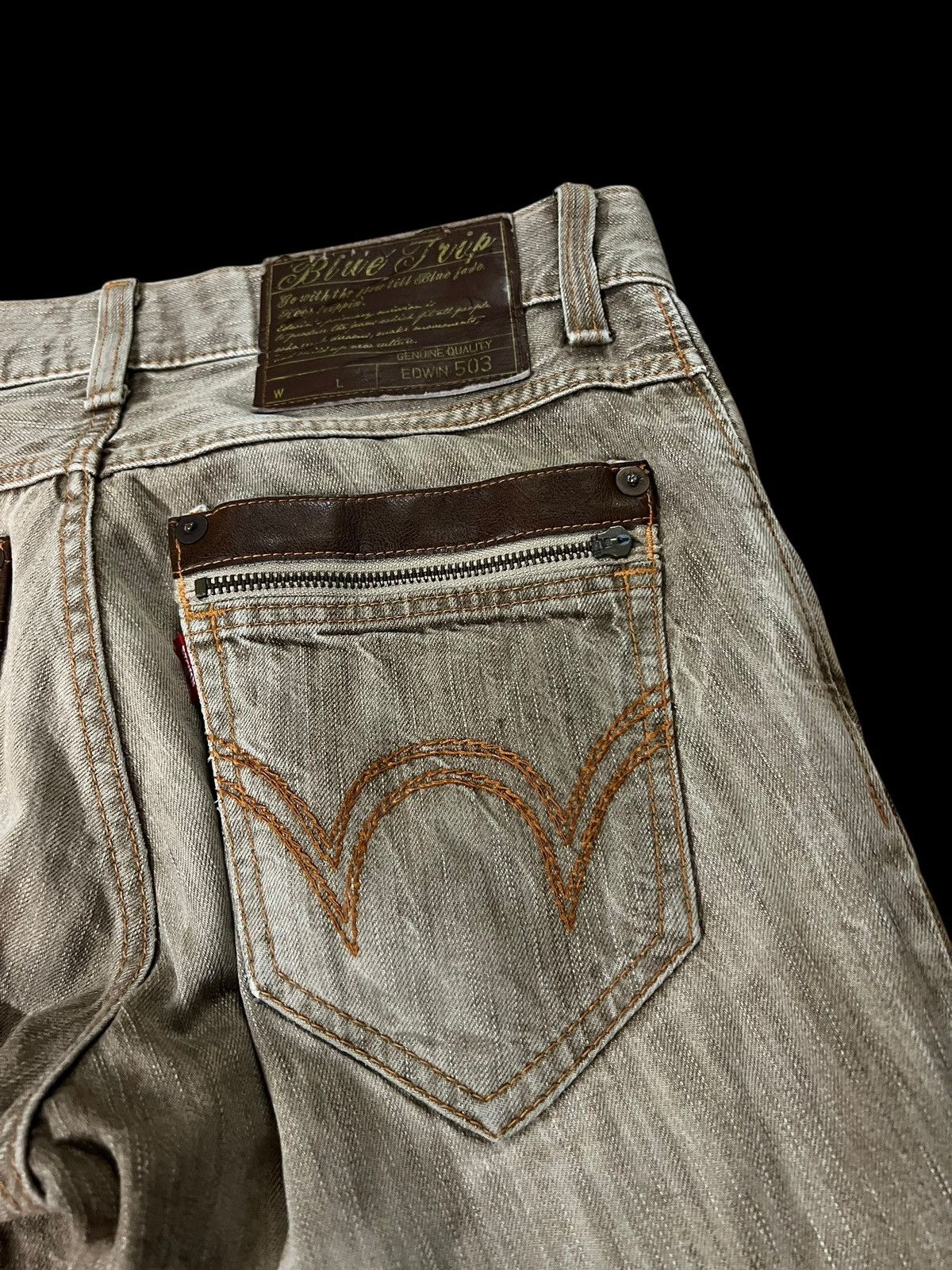 If Six Was Nine Vintage Edwin 503 Blue Trip Mud Wash Jean Size US 30 / EU 46 - 15 Thumbnail