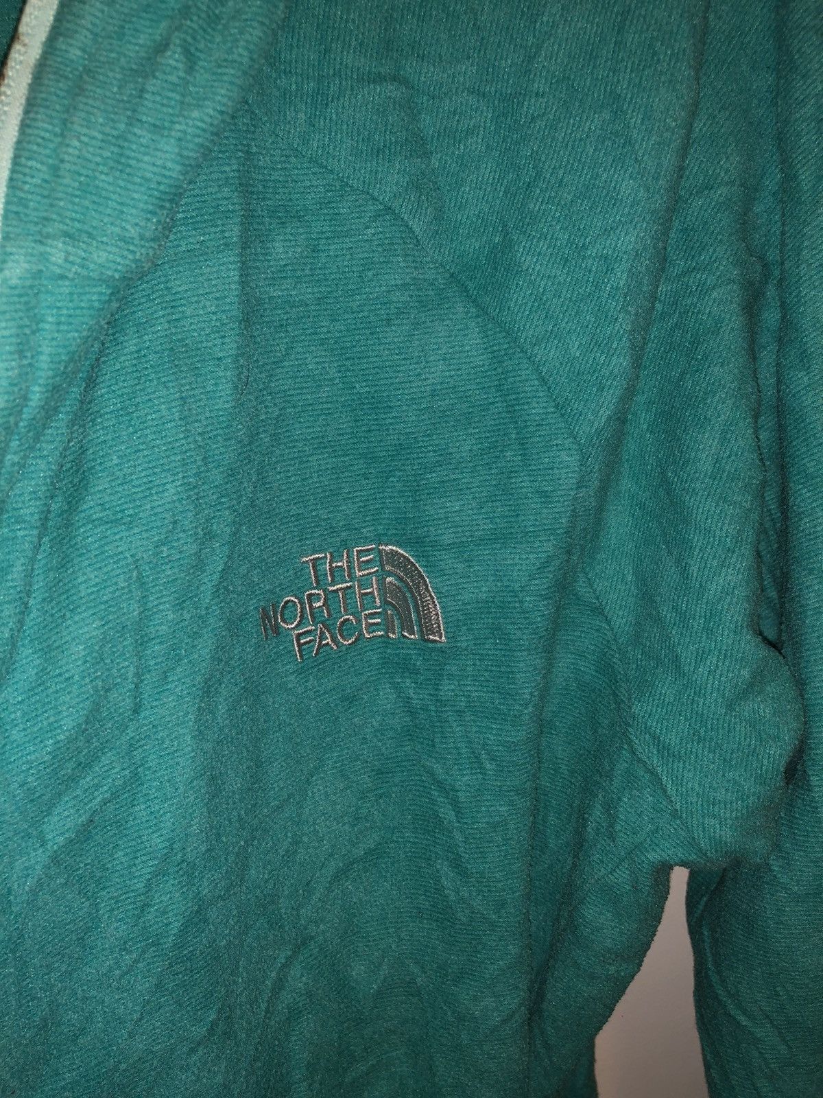 The North Face × Vintage Vintage Teal The North Face Fleece Hooded Jacket Size M / US 6-8 / IT 42-44 - 3 Thumbnail