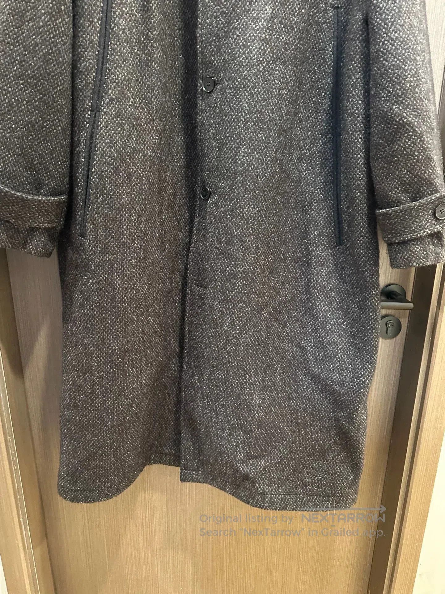 Vintage COMMON SCENTS Balmacaan Wool Blend Long Coat. Size US XL / EU 56 / 4 - 3 Thumbnail