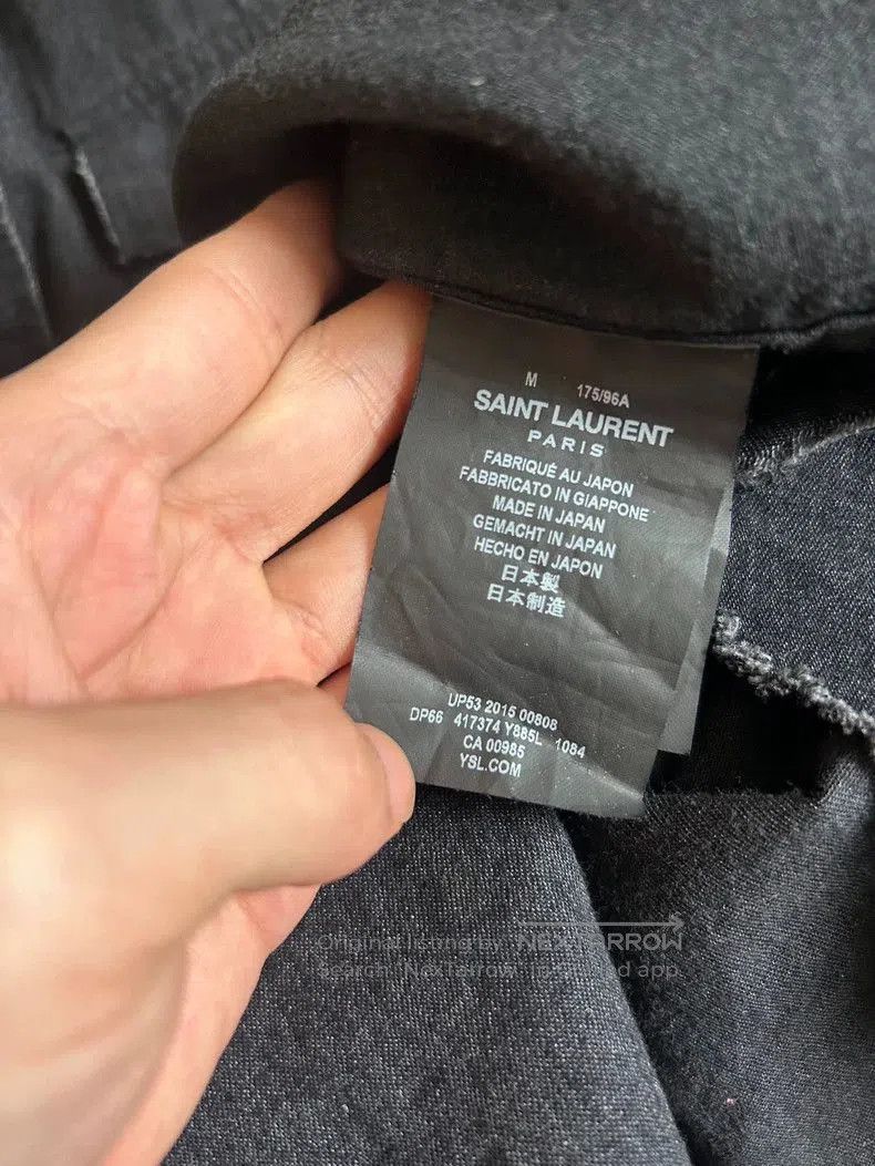 Hedi Slimane Saint Laurent Black Denim Shirt Jacket. Size US M / EU 48-50 / 2 - 6 Thumbnail
