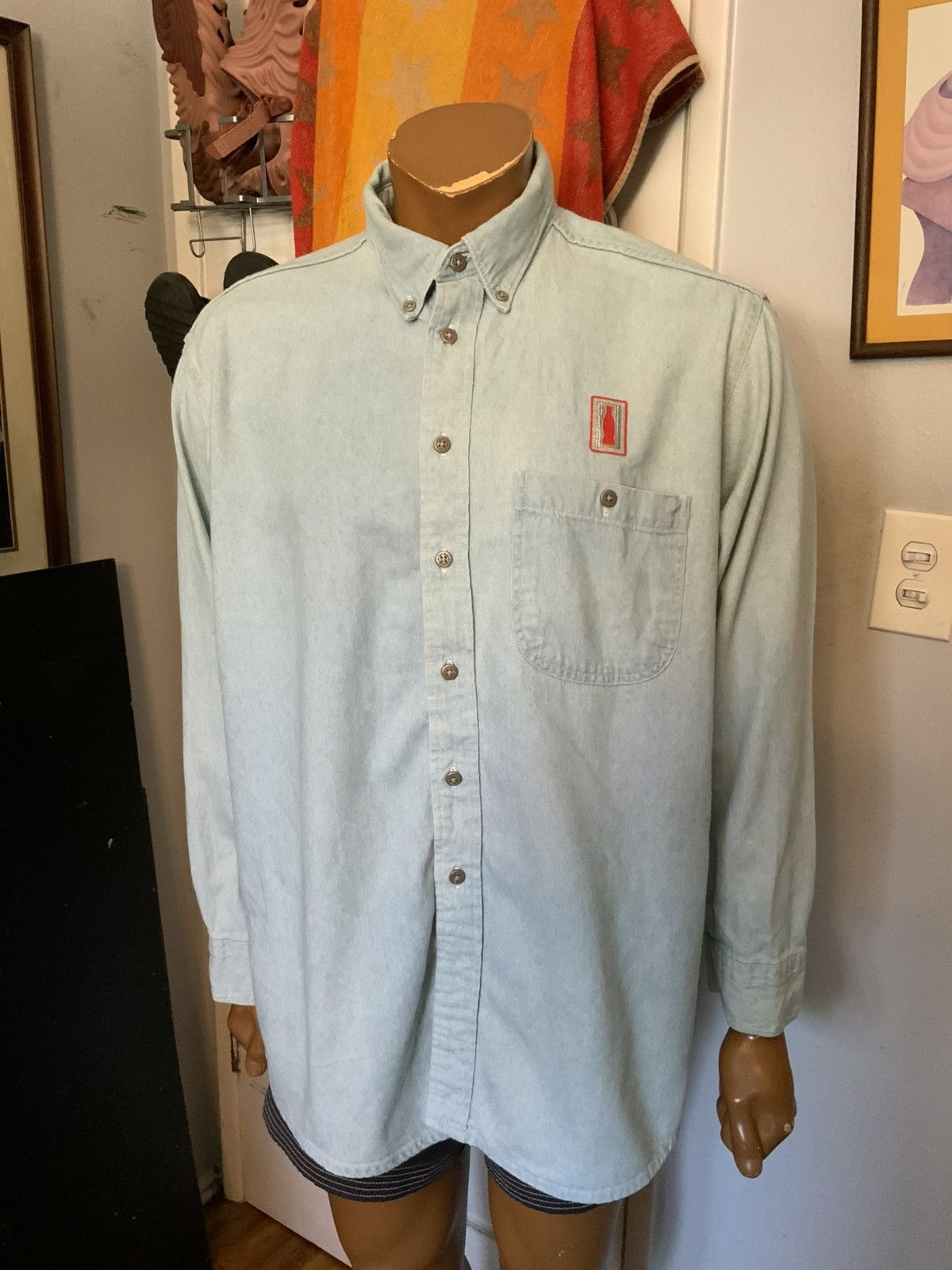 Coca Cola VTG Everything Coca-Cola Coke Bottle Top Denim Jean Shirt Size US L / EU 52-54 / 3 - 10 Thumbnail