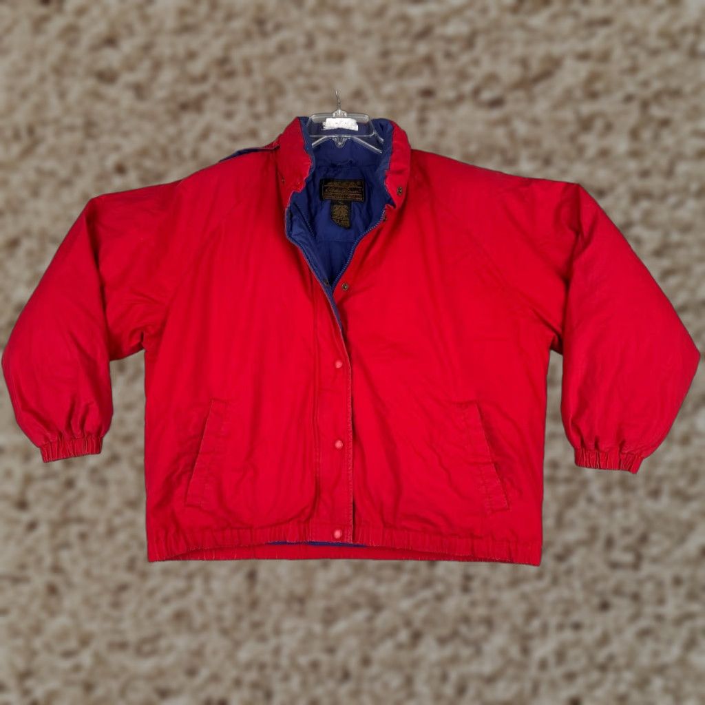 Eddie Bauer VINTAGE Eddie Bauer Jacket Men Medium Red Goose Down Insualtion Cotton Shell Zip Size US M / EU 48-50 / 2 - 1 Thumbnail