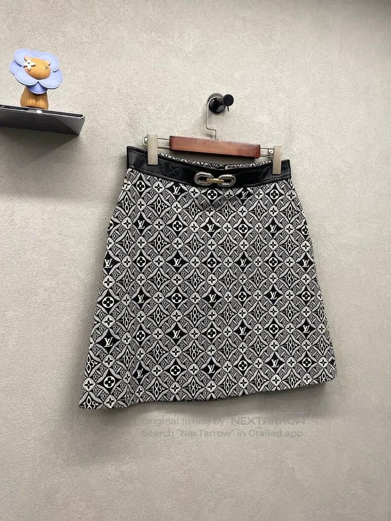 Louis Vuitton Louis Vuitton 1854 Series Full Print A-Line Mini Skirt Size 39" - 3 Thumbnail