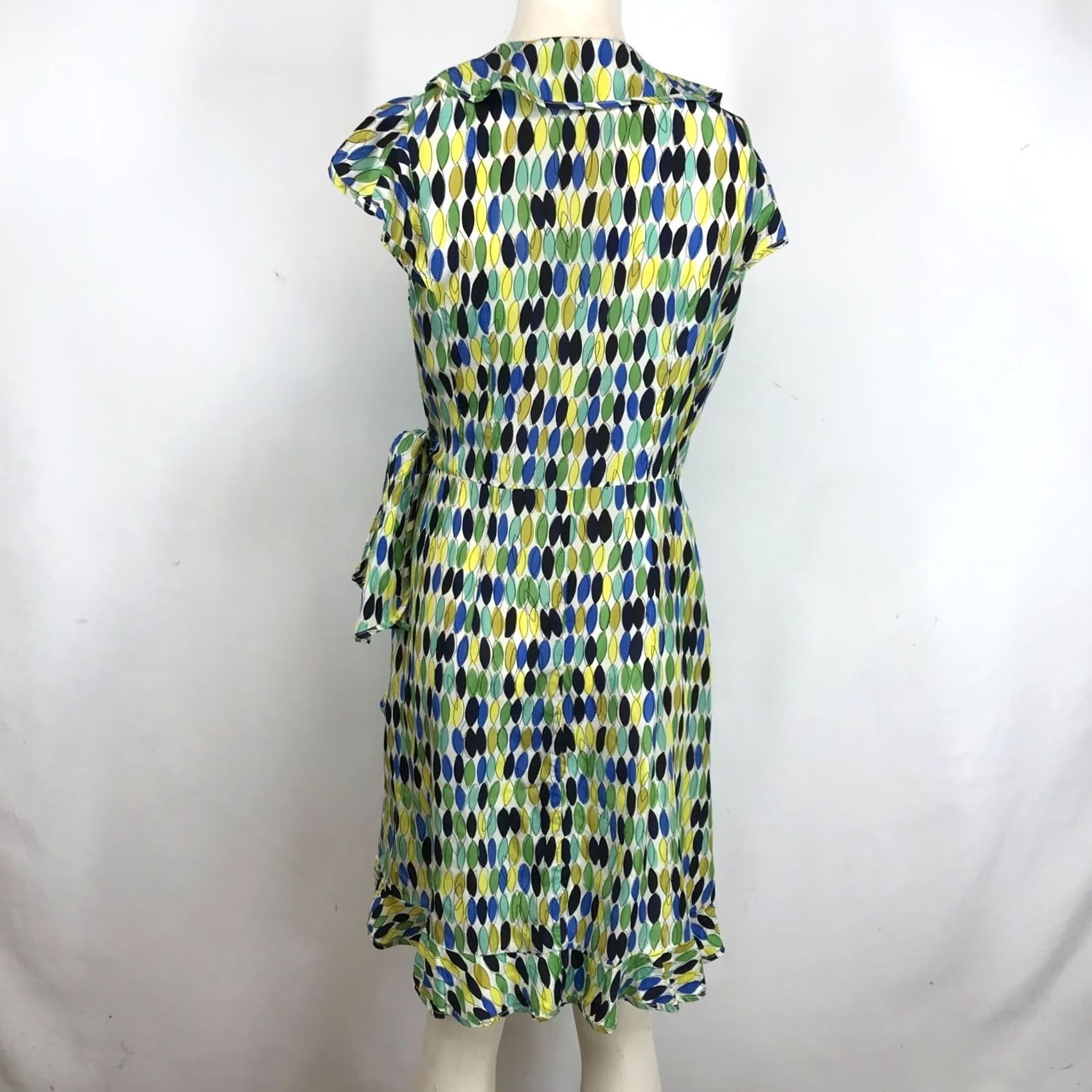 Nanette Lepore NANETTE LEPORE Dress Women 8 Multicolor Sleeveless Cap Sleeves Wrap Silk DRESS Size M / US 6-8 / IT 42-44 - 5 Thumbnail