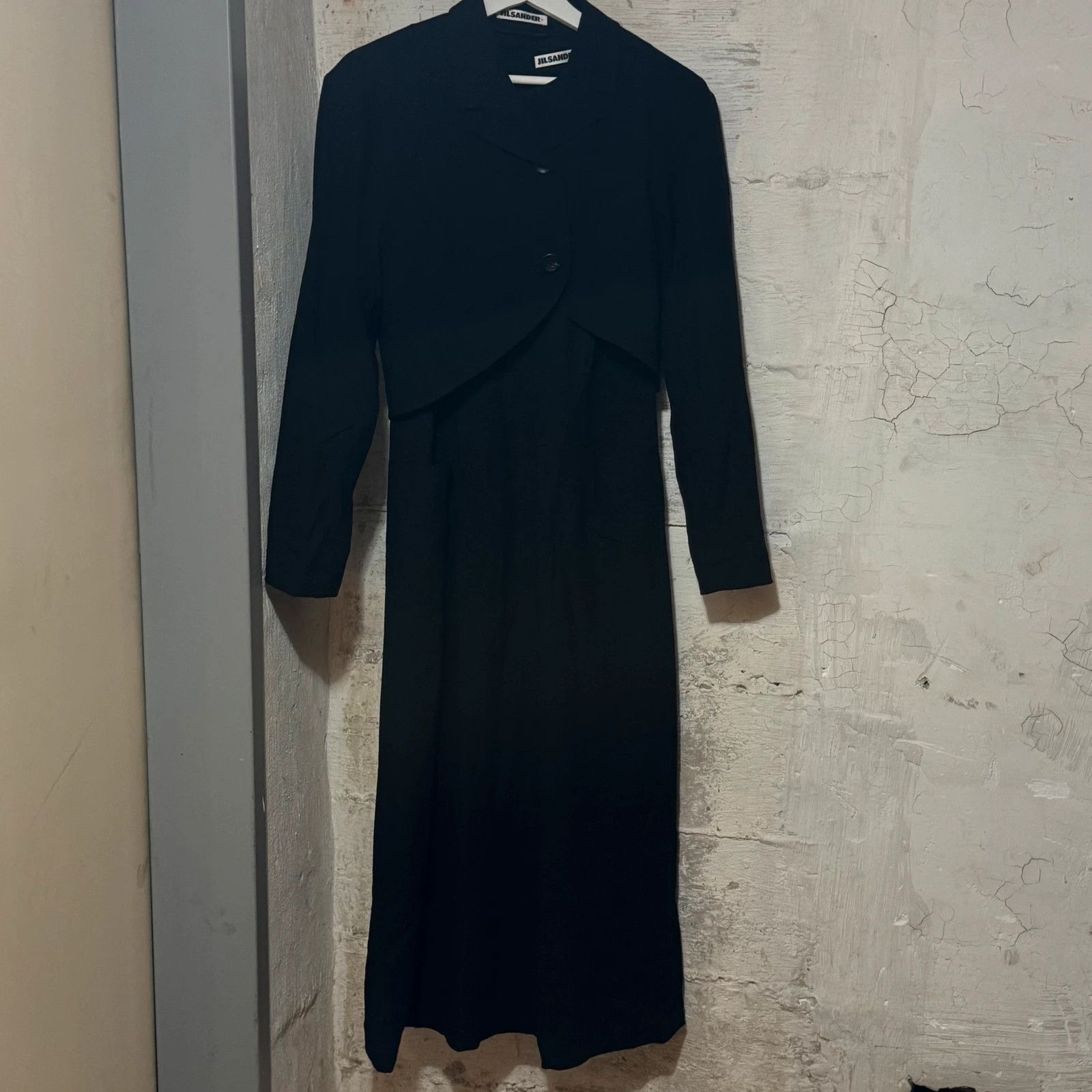 Jil Sander Vintage Jil Sander 80s set croped blazer + pocket dress Size S / US 4 / IT 40 - 1 Thumbnail