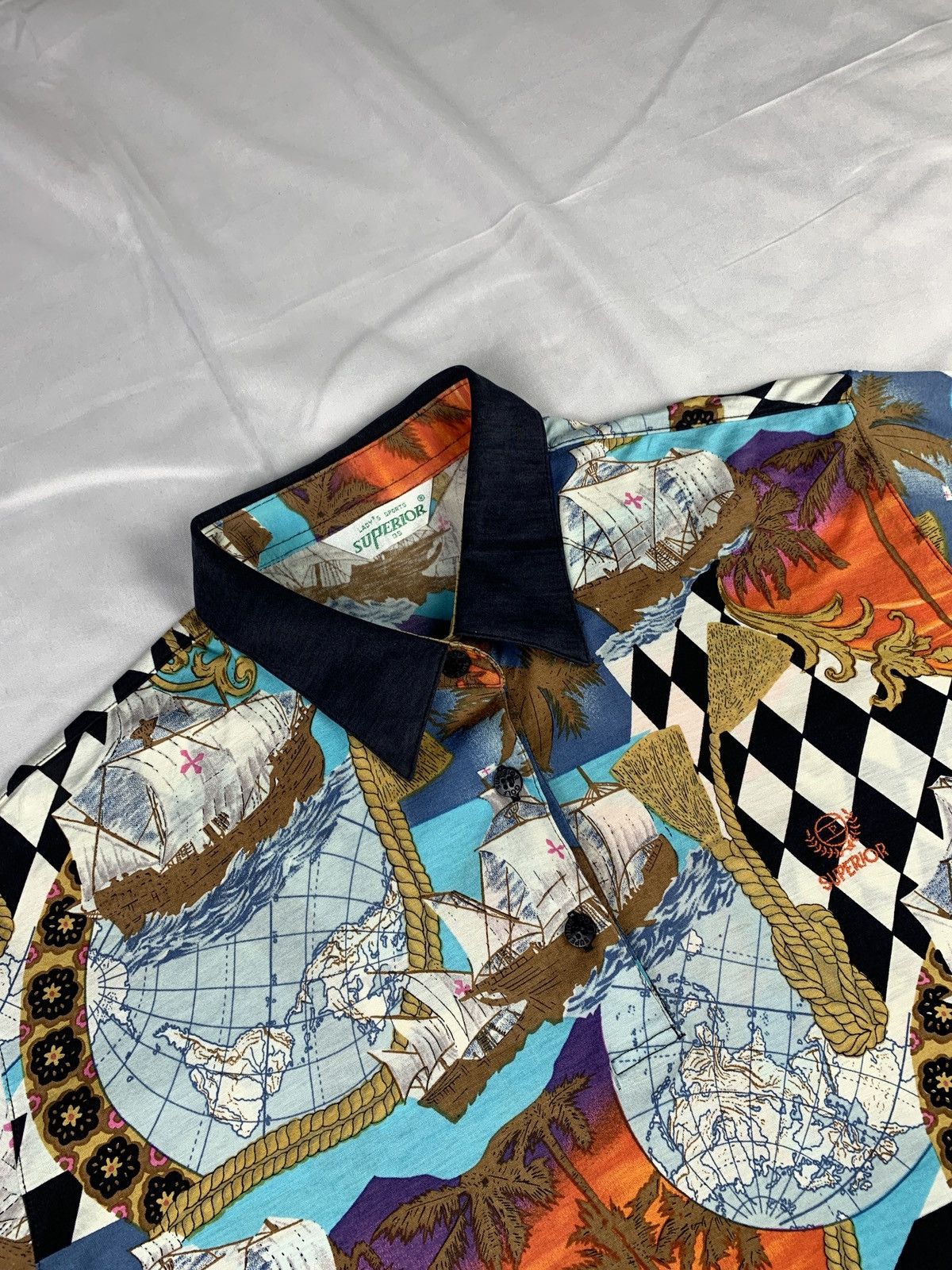 Japanese Brand 1990s Superior Golf Vintage Art Graphic Checkered Polo Shirt Size L / US 10 / IT 46 - 8 Thumbnail