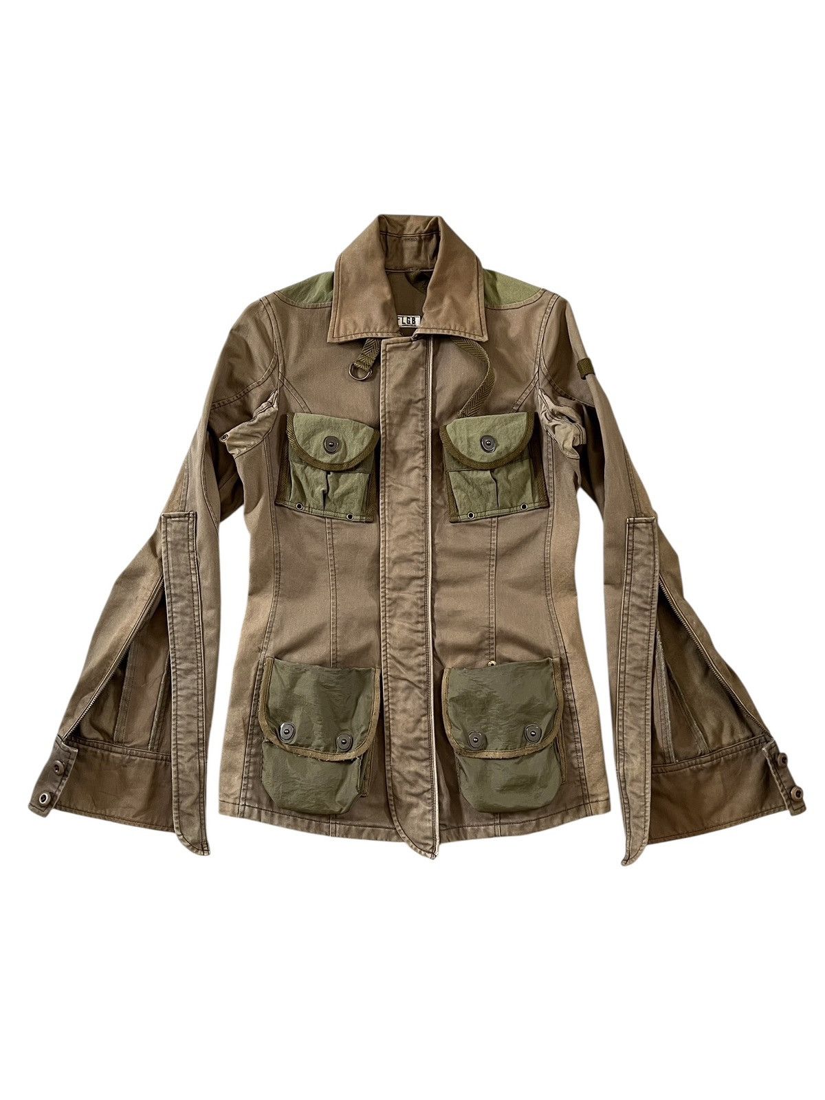 Le Grande Bleu (L.G.B.) Vintage 1990s LGB Military Cargo Jacket Size US XS / EU 42 / 0 - 4 Thumbnail
