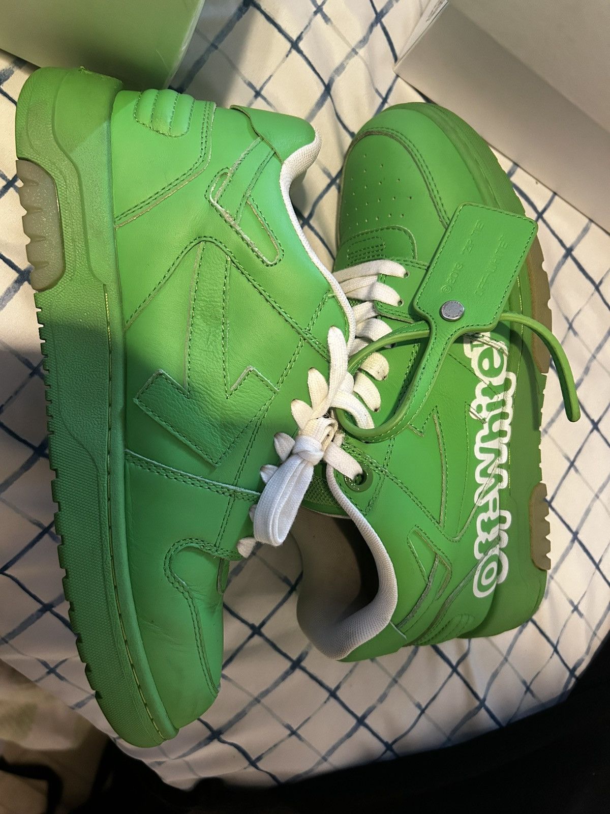 Off-White Off-White Out of Office “off white” Green Size US 8 / EU 41 - 3 Thumbnail