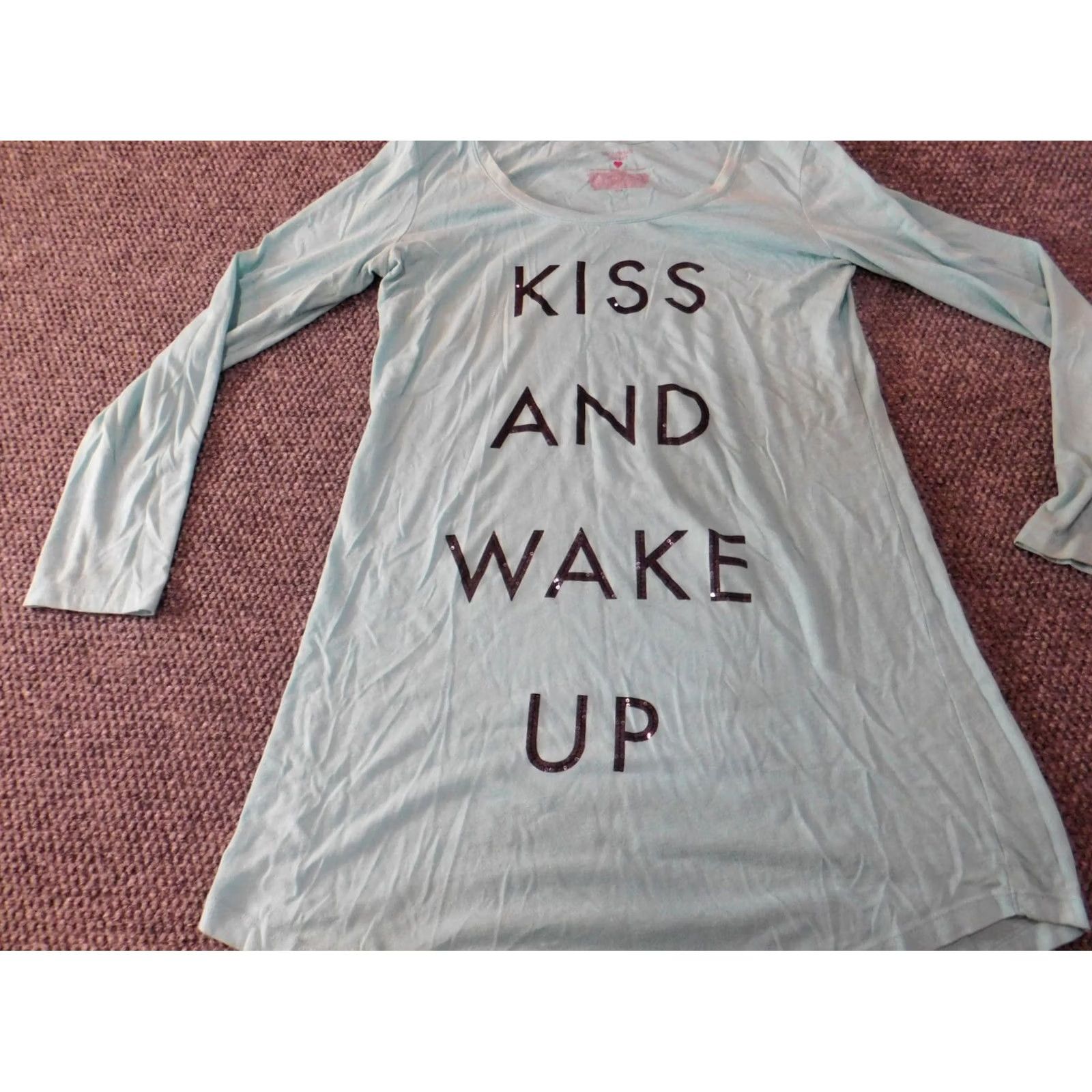 Victoria's Secret Victoria's Secret Shirt Womens M Blue Classic Round Neck Long Sleeve T-Shirt Casual Cotton Polyester Rayon Size M / US 6-8 / IT 42-44 - 3 Thumbnail