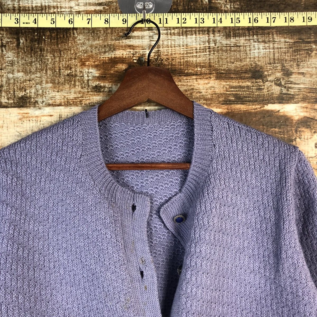 Homespun Knitwear DL Japanese Brand Purple Cardigan Knitwear #C603 Size M / US 6-8 / IT 42-44 - 4 Thumbnail