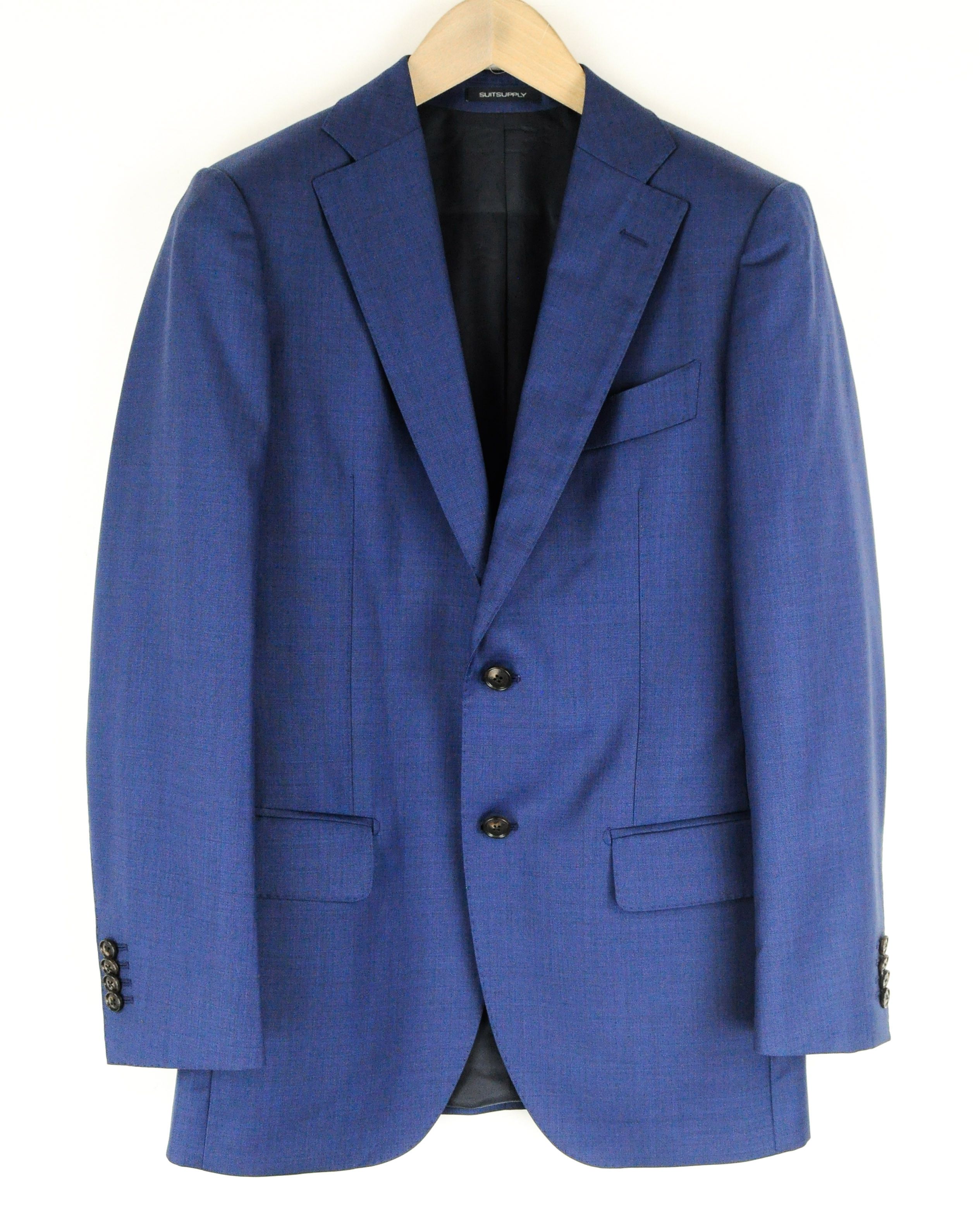 Suitsupply LAZIO UK34R Slim Blue Wool Suit 55321 Size 34R - 2 Thumbnail