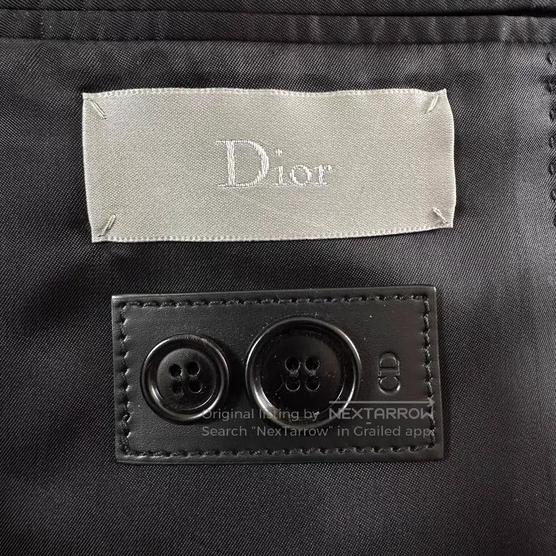 Dior Dior Dark night blue camel hair back decoration suit Size 50R - 5 Thumbnail