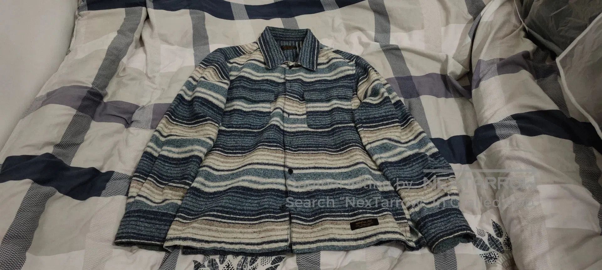Neighborhood striped long sleeve shirt in blue color. Size US S / EU 44-46 / 1 - 1 Thumbnail