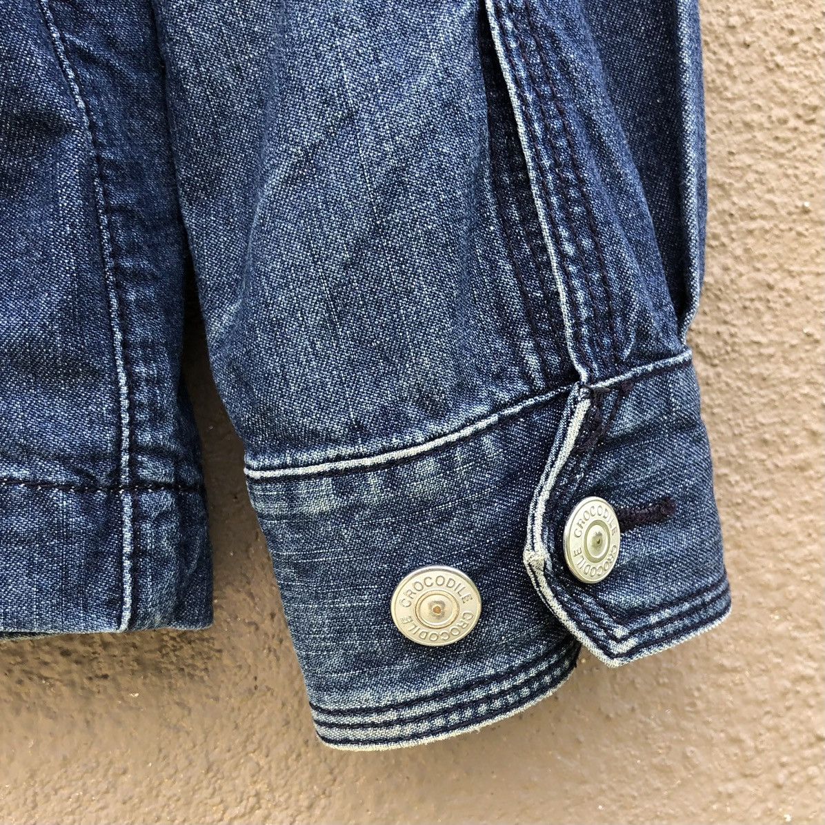 Vintage Vintage Crocodile Denim Zipper Jacket Size US M / EU 48-50 / 2 - 14 Thumbnail