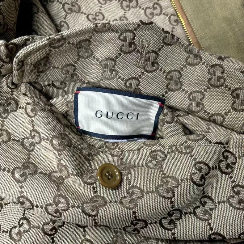 Gucci Gucci The latest brown full-print pattern logo double-sided Size US M / EU 48-50 / 2 - 8 Thumbnail