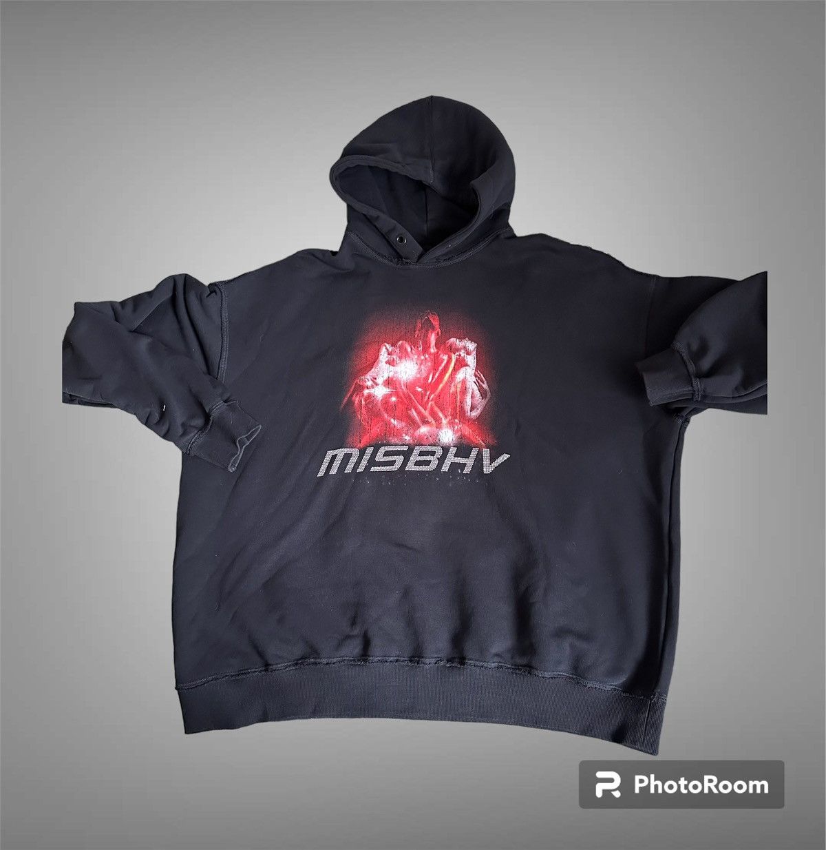 Image of Misbhv 2001 Red Crystals Hoodie Black, Men's (Size XL)