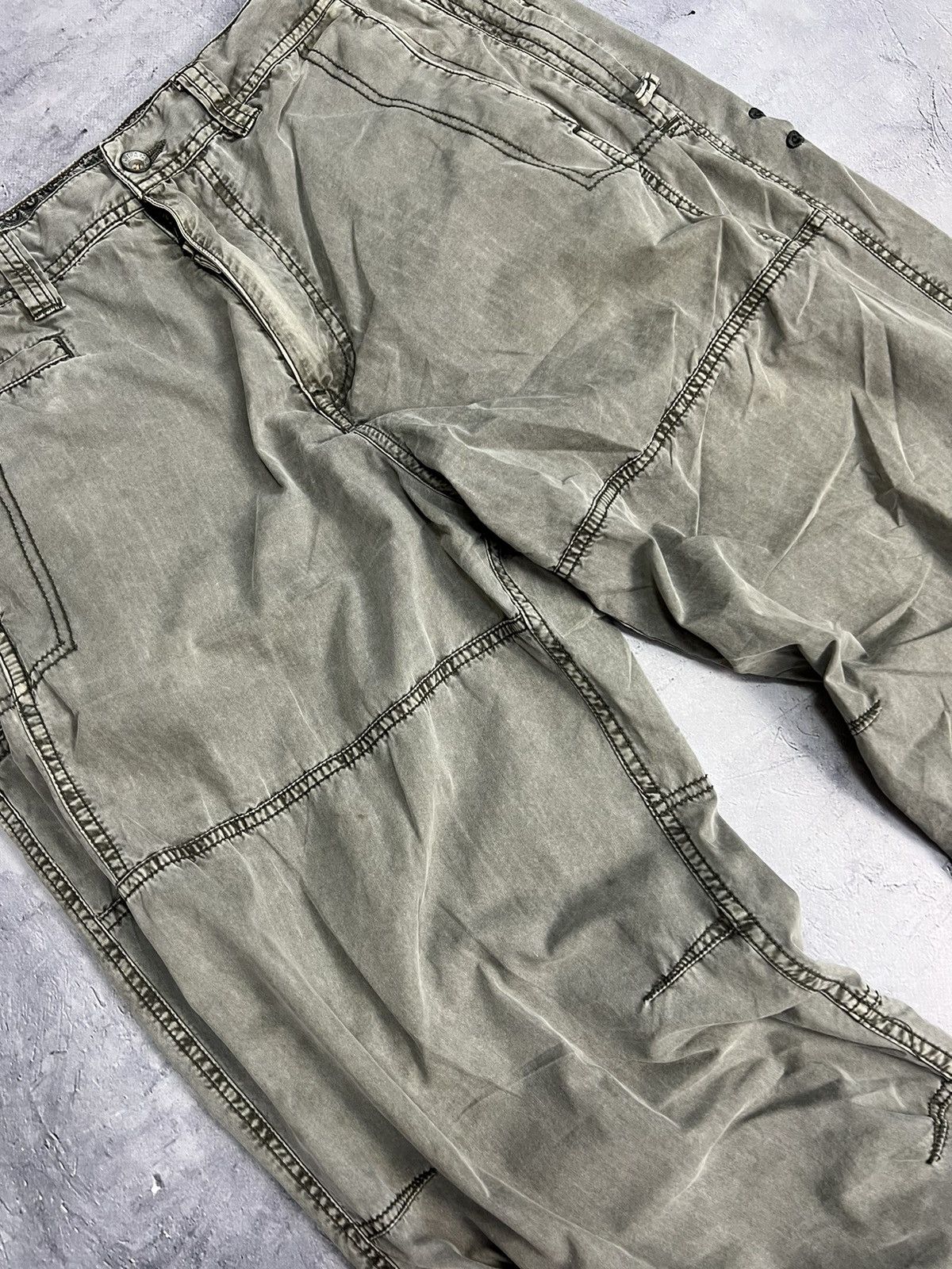 Vintage Avant Garde Cargo Pants Y2k Streetwear Size 36’’ Size US 36 / EU 52 - 2 Thumbnail