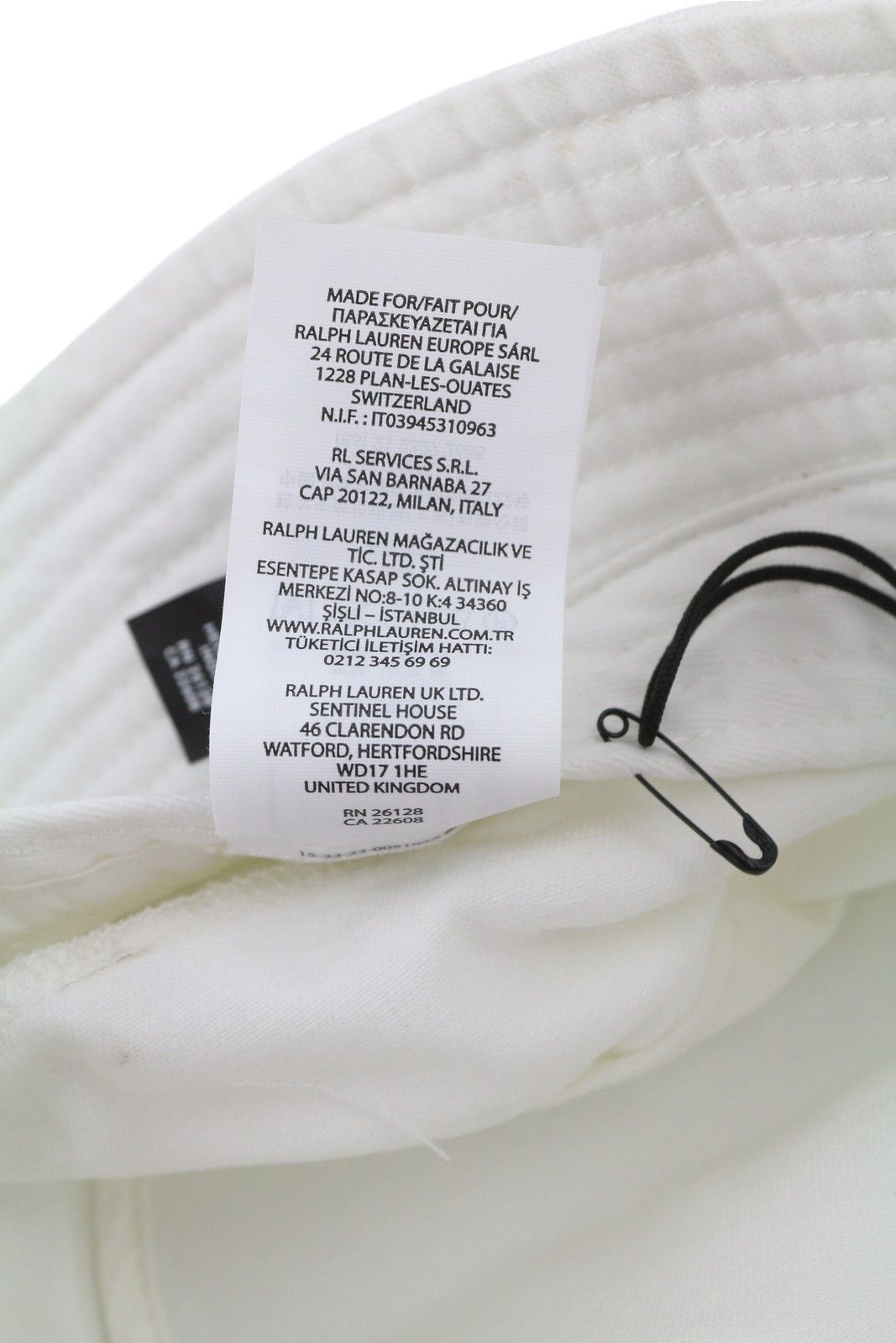 RLX Ralph Lauren GOLF 57 CM White Bucket Hat 84678 Size ONE SIZE - 11 Thumbnail