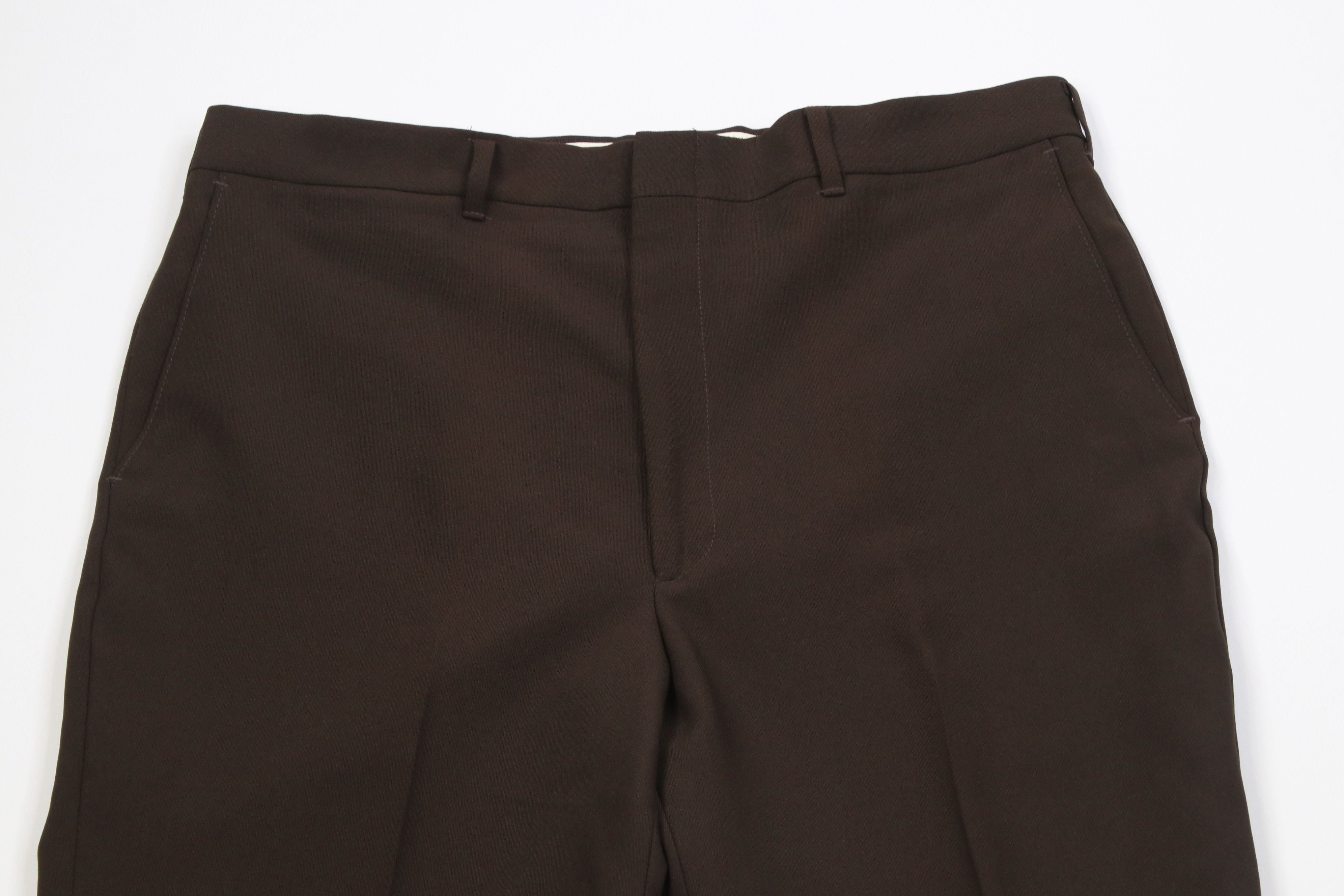 Vintage Vintage 90s Streetwear Flared Wide Leg Chino Pants Brown Size US 36 / EU 52 - 2 Thumbnail