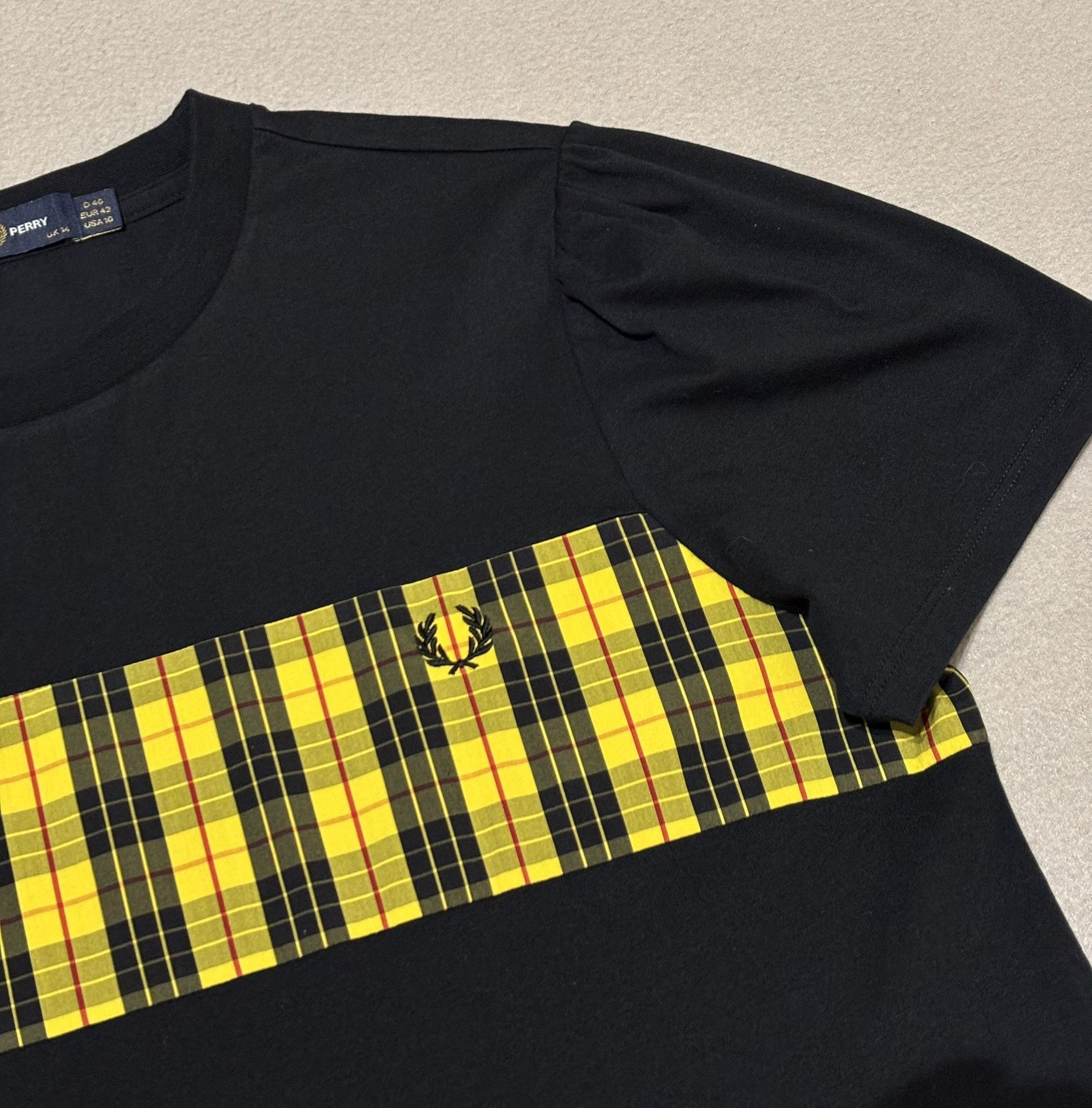 Fred Perry Fred Perry Black Yellow Check T-Shirt size 42 Size M / US 6-8 / IT 42-44 - 7 Thumbnail