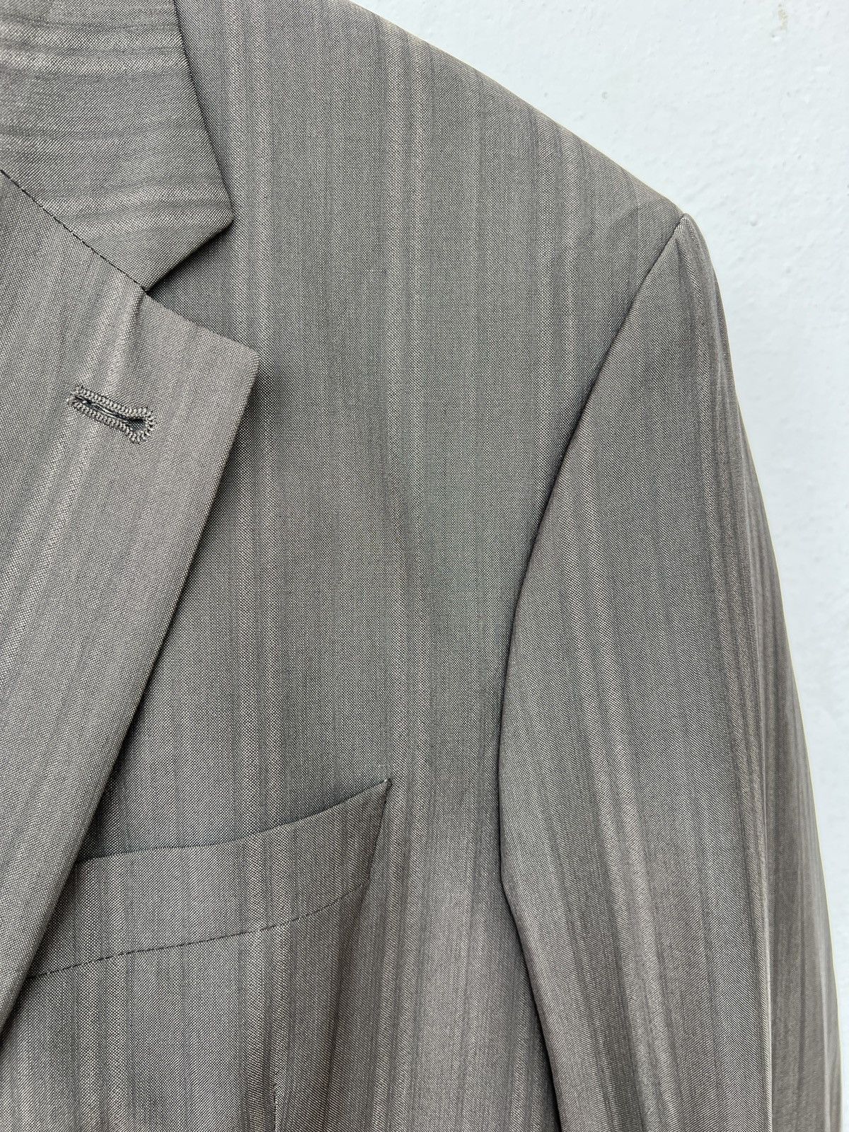 Kenzo Kenzo Homme Vintage Grey Striped Wool-Silk Blazer XL Size 46R - 6 Thumbnail