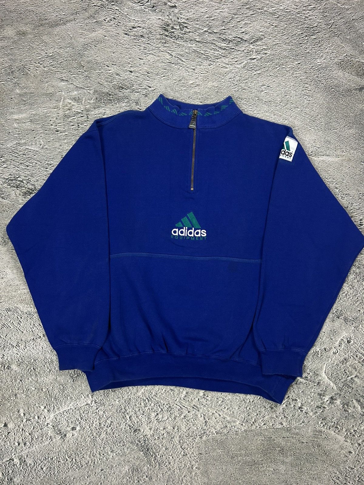Adidas Adidas vintage sweatshirt blue halfzip Equipment EQT 2000s Size US L / EU 52-54 / 3 - 1 Thumbnail