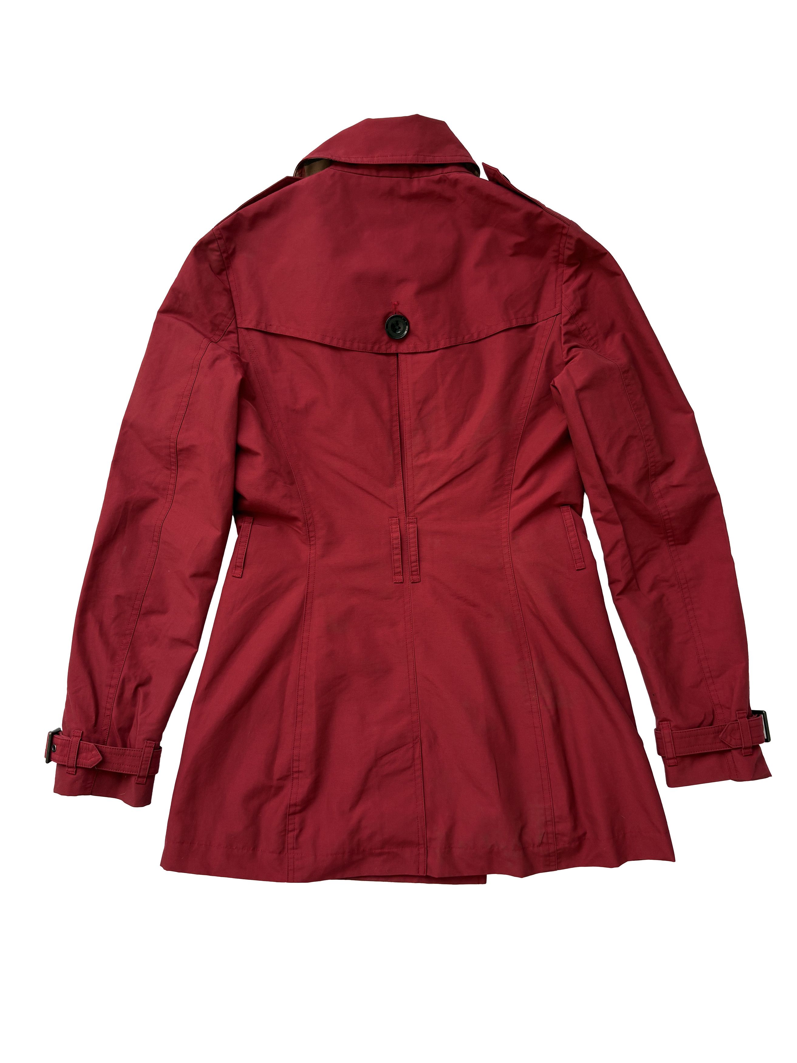 Burberry ⚡️QUICK SALE⚡️2015 Burberry SAMPLE Red Short Trench Coat Size XS / US 0-2 / IT 36-38 - 4 Thumbnail