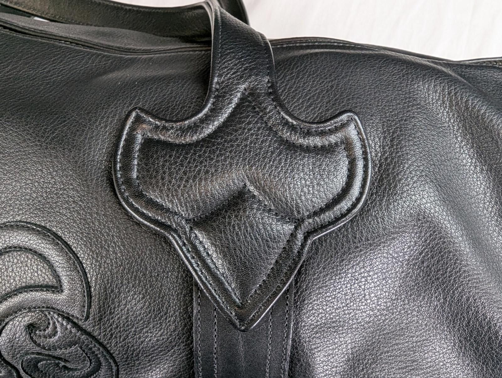Chrome Hearts Chrome Hearts Fleur Patch Leather Duffle in Black Size ONE SIZE - 7 Thumbnail