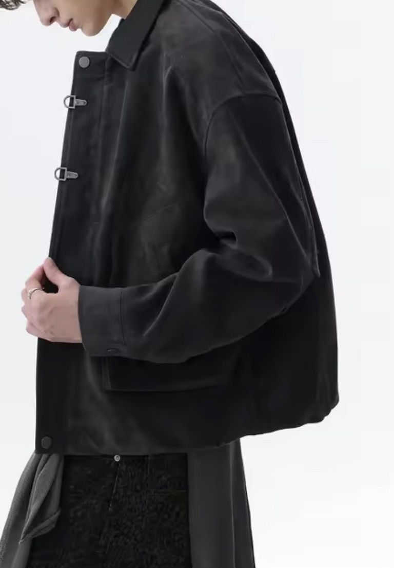 Japanese Brand Toggle Button Collar Pu Leather Jacket Size US XL / EU 56 / 4 - 4 Thumbnail