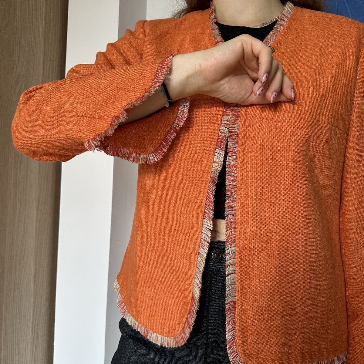 Designer Bernard Zins Made in France Lin Linen Blazer Jacket Coat M Size M / US 6-8 / IT 42-44 - 2 Thumbnail