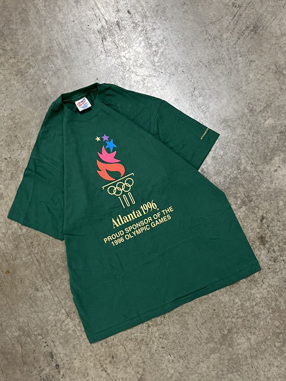 Vintage Vintage Atlanta Olympics 90s sports tee shirt forest green Size US L / EU 52-54 / 3 - 1 Thumbnail