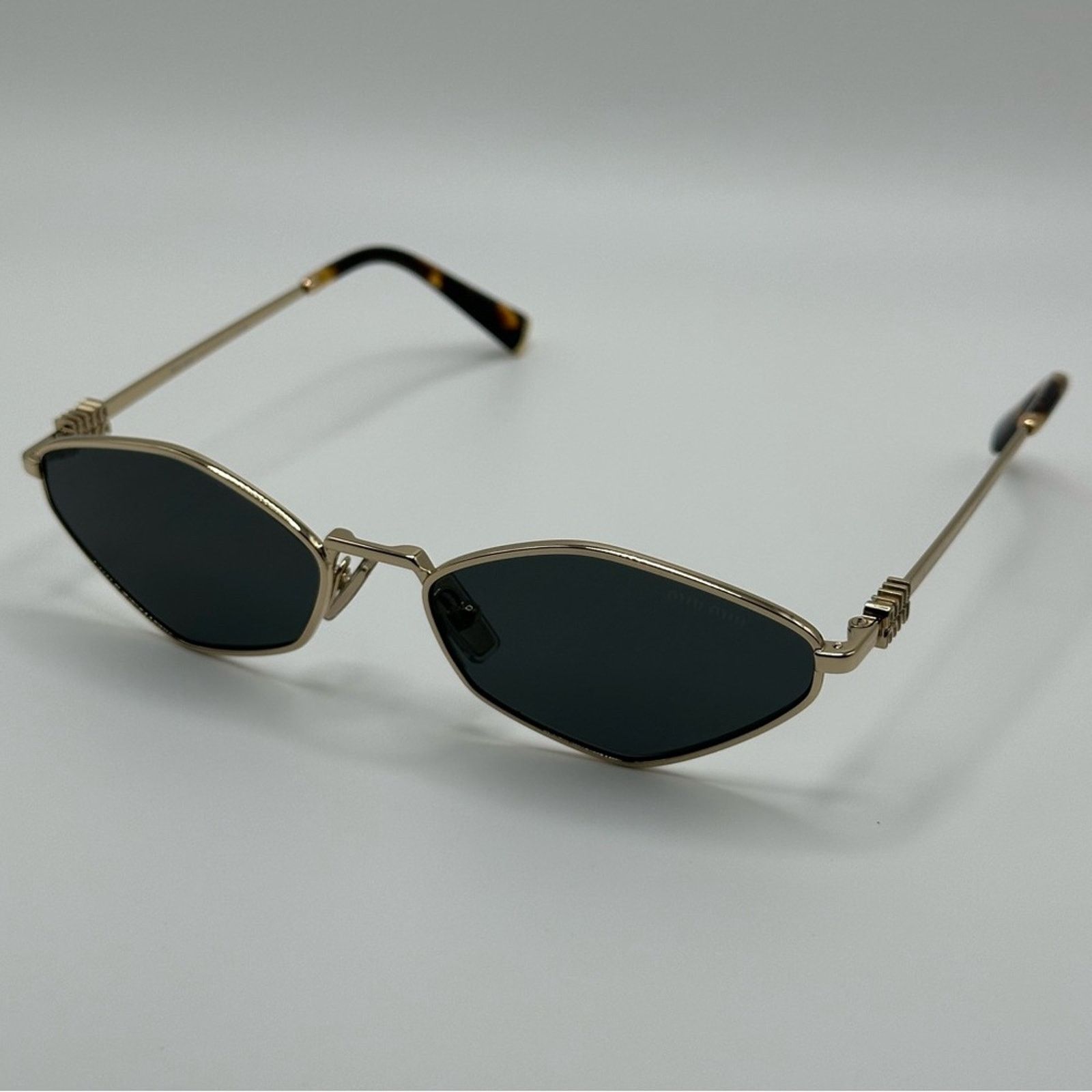 Miu Miu NEW MIU MIU MU56ZS ZVN5S0 Pale Gold Dark Grey