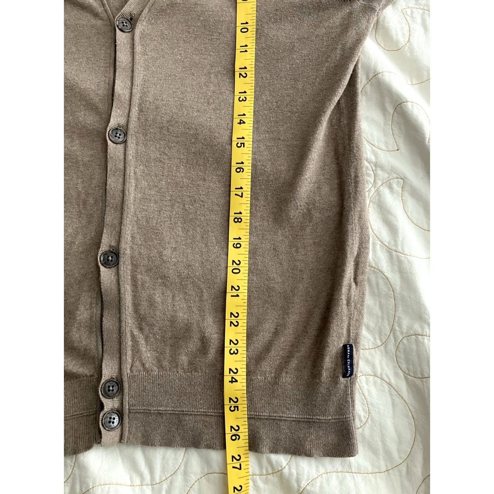 Giorgio Armani VINTAGE Giorgio Armani Cardigan M Merino Wool Button-Front Beige Men Regular Knit Journey Party/Cocktail Swank Mens Size US M / EU 48-50 / 2 - 5 Thumbnail