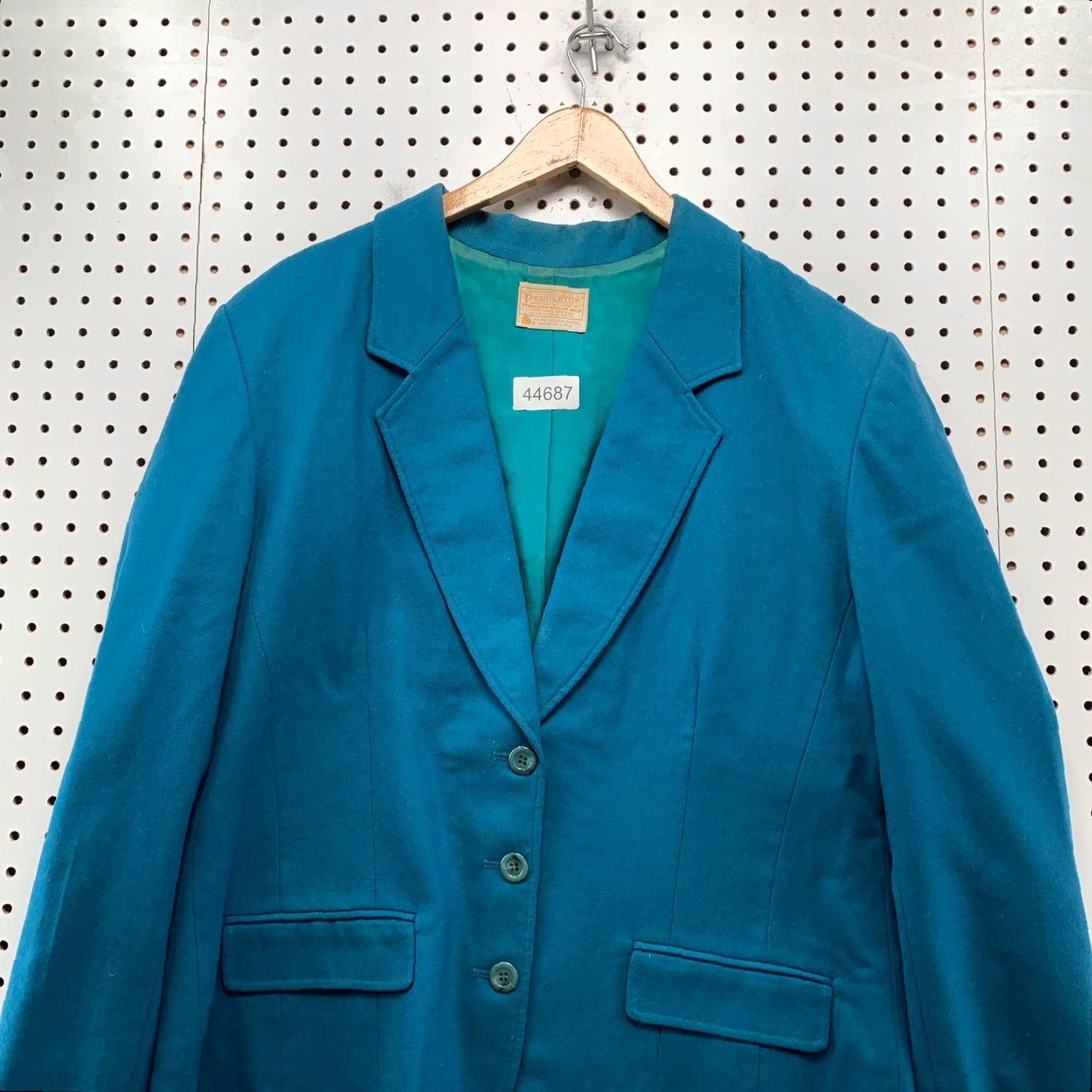 Pendleton VINTAGE Pendleton Wool Blazer Womens Size 18 Teal Green 3 Button Business Jacket Blazer Womens 18 Blue Wool Size XXL / US 16-18 / IT 52-54 - 2 Thumbnail
