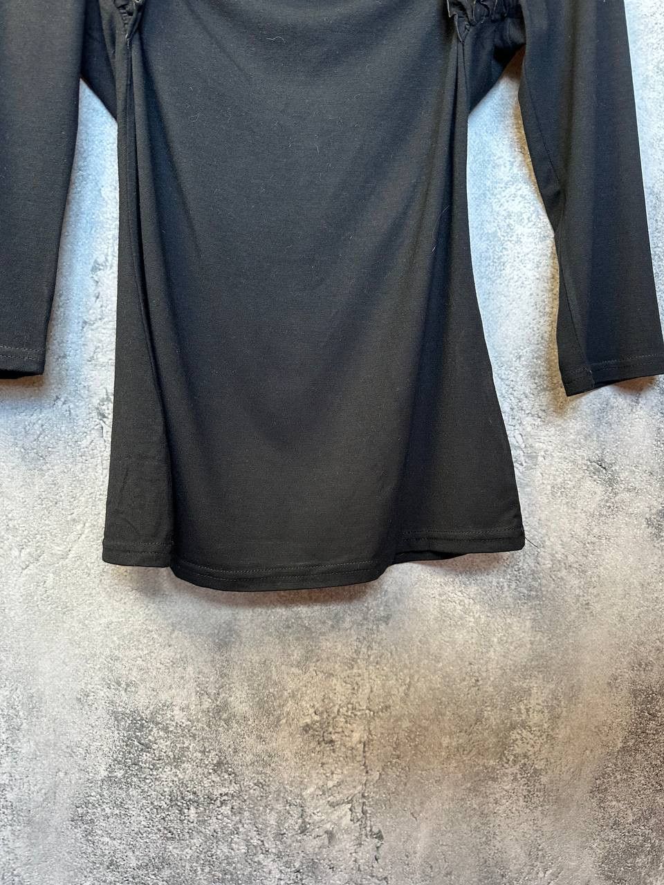 Designer Emma Somerset ES Collection Black Fitted Top Ruched Size M / US 6-8 / IT 42-44 - 8 Thumbnail