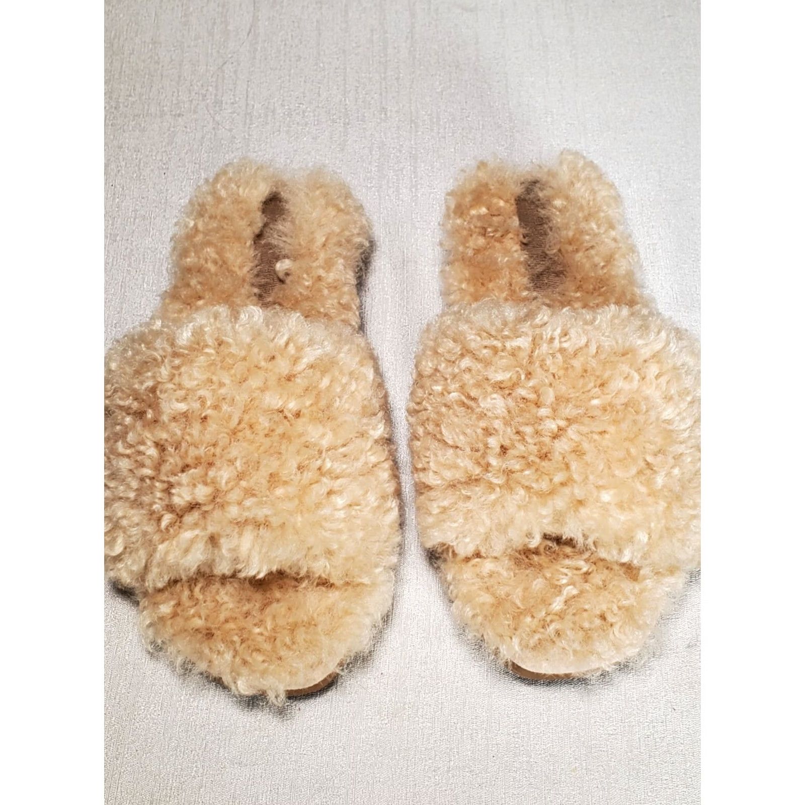 Rag & Bone rag & bone Eira Sandals Faux Fur Shearling Flat Slides Ivory Women US 7 New Size US 7 / IT 37 - 4 Thumbnail