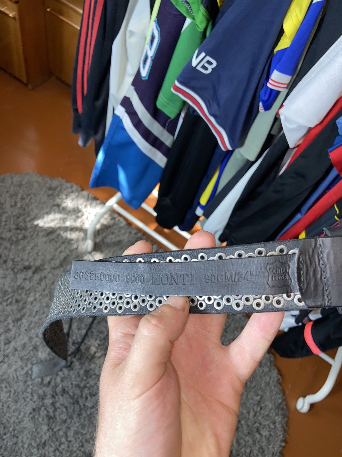 Japanese Brand × Vintage VINTAGE 90s LEATHER BELT GOTH EMO DEATH PUNK STYLE METAL Size ONE SIZE - 5 Thumbnail