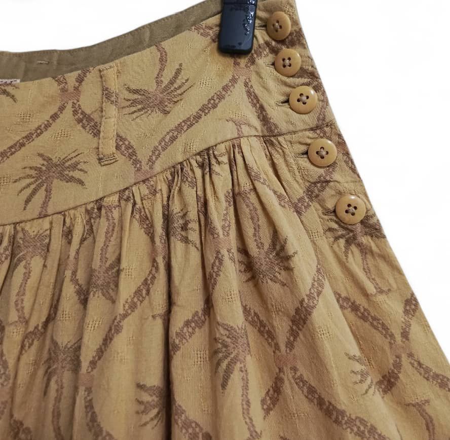 Kapital Kapital Japan Vintage Palm Print Skirt Archive Folk Design Size 31" - 4 Thumbnail
