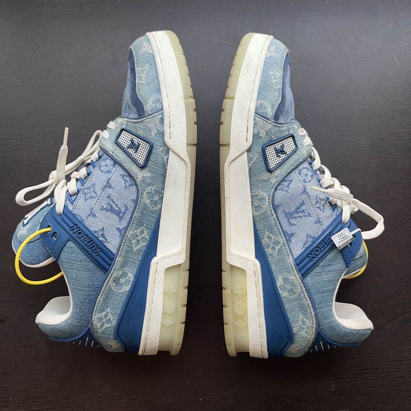 Louis Vuitton Louis Vuitton Denim Low-Top Trainers for Men - Size US 8.5 / EU 41-42 - 8 Thumbnail