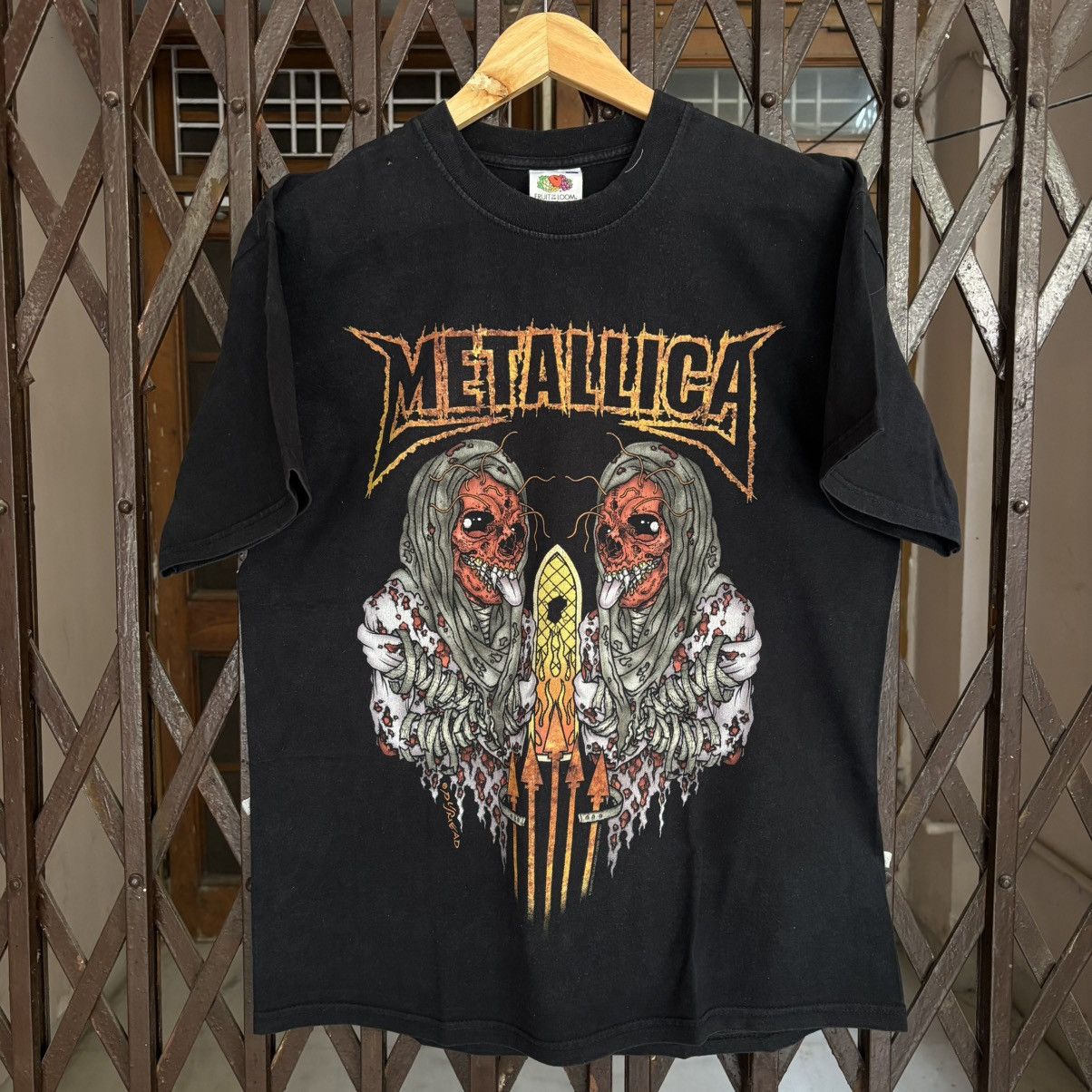 Metallica Vintage Metallica Pushead 2003 World Tour T shirt Size US L / EU 52-54 / 3 - 1 Thumbnail