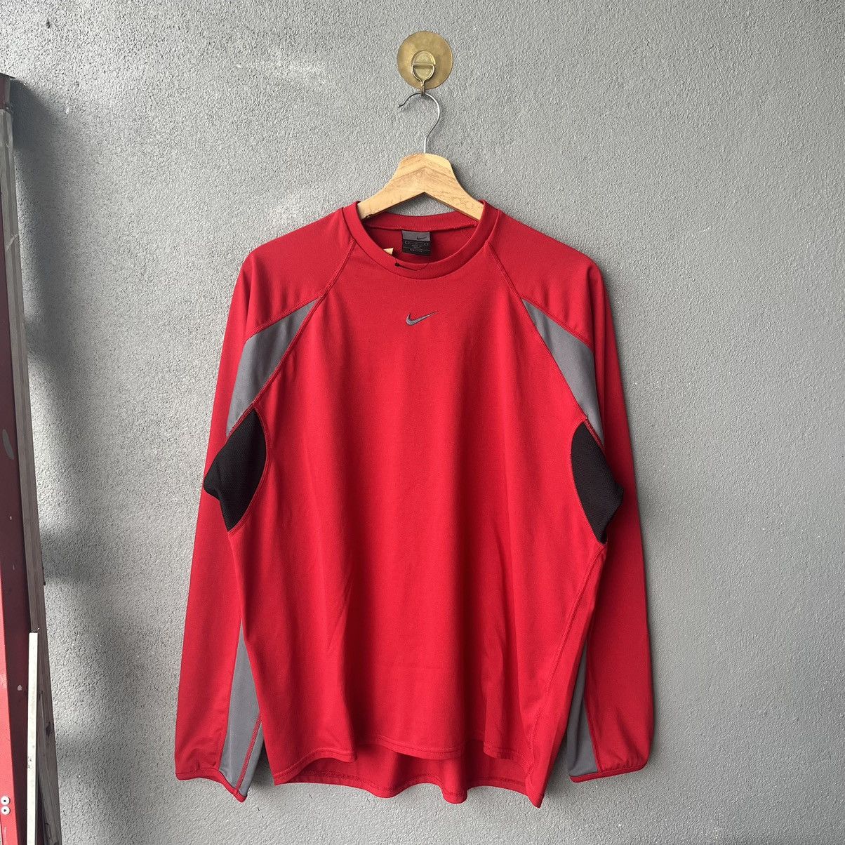 Nike Vintage Nike Centre Swoosh Long Sleeve Jersey Size US L / EU 52-54 / 3 - 1 Thumbnail